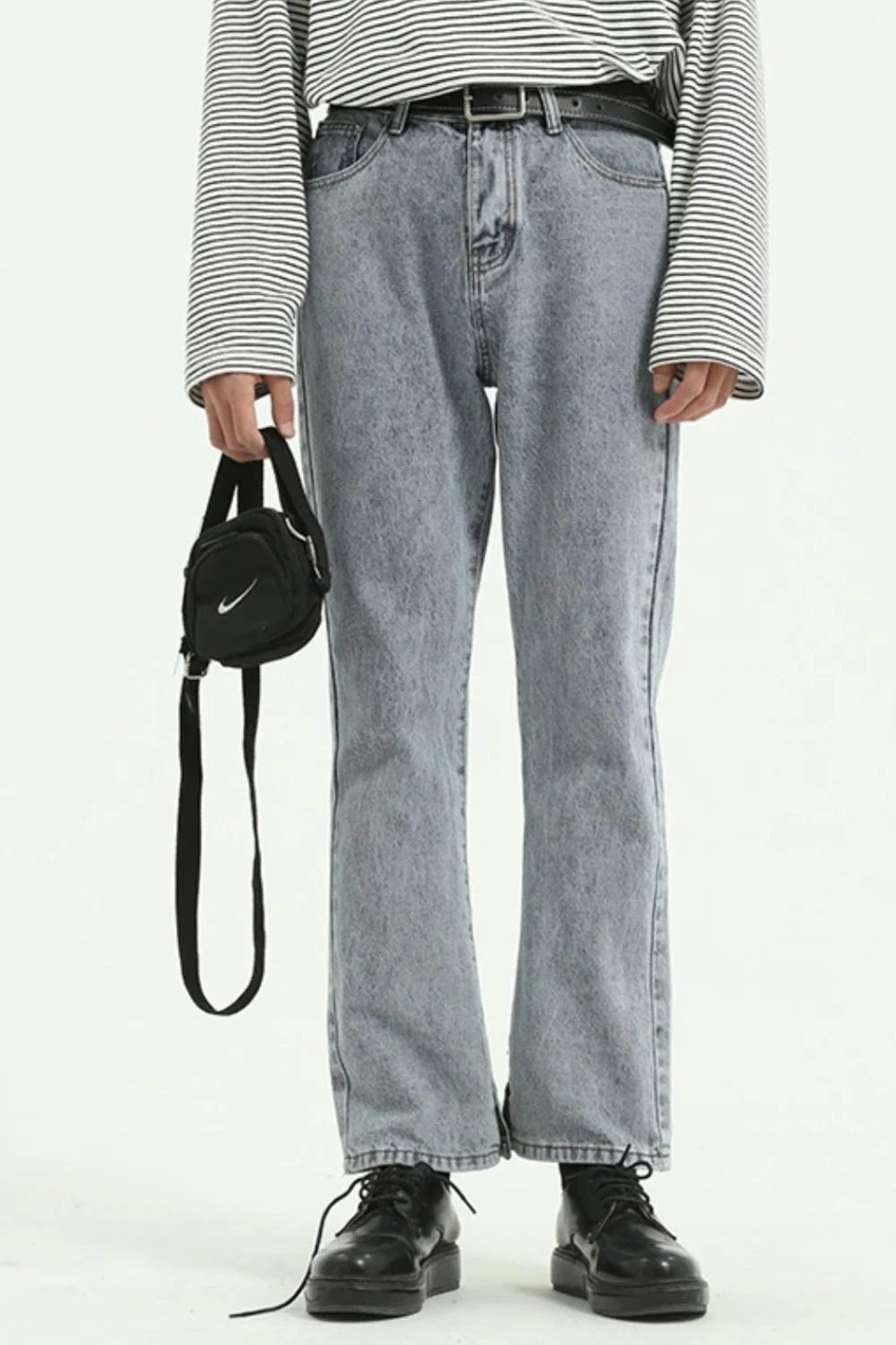 Side Slit Jeans with Pockets - Image 2