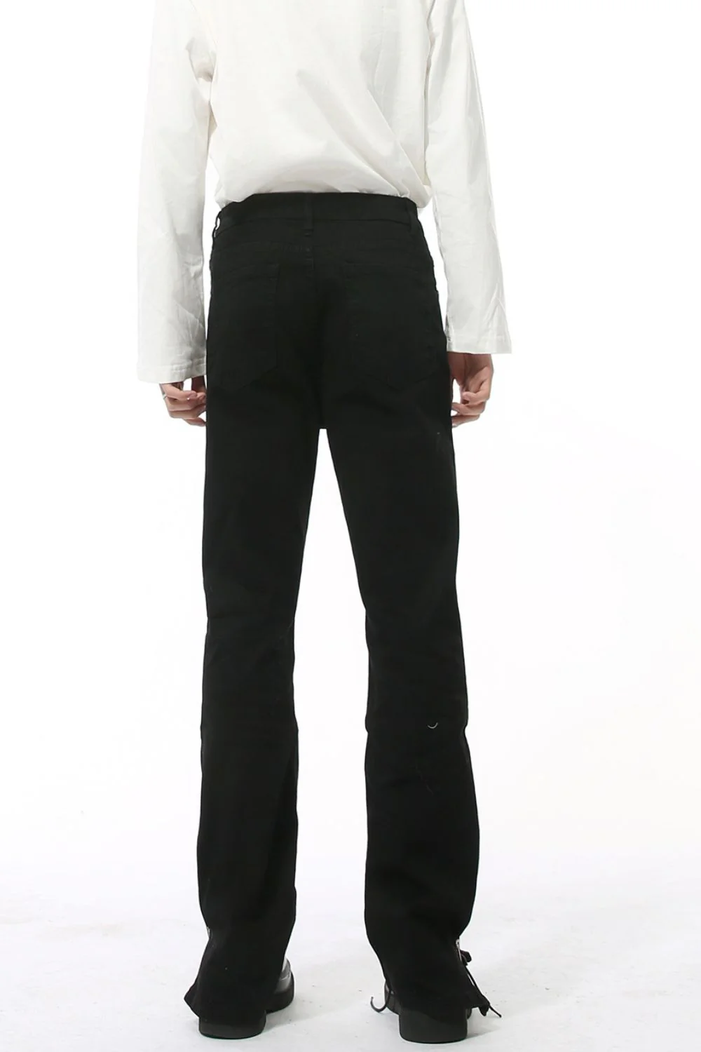 Side Zipper Slim Jeans - Image 4