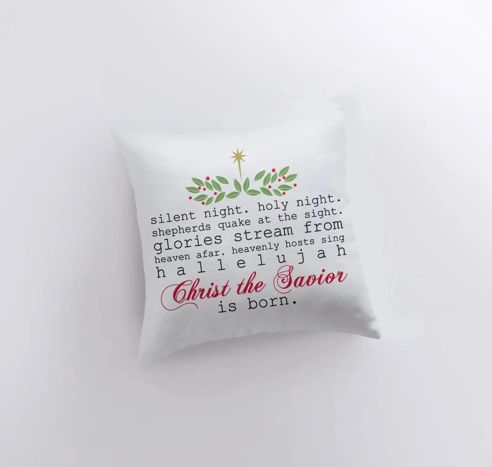 Silent Night | Merry Christmas | Throw Pillow | Christmas Pillow | Home Decor | Christmas Décor | Christmas tree | Christmas Gifts by UniikPillows - Image 3