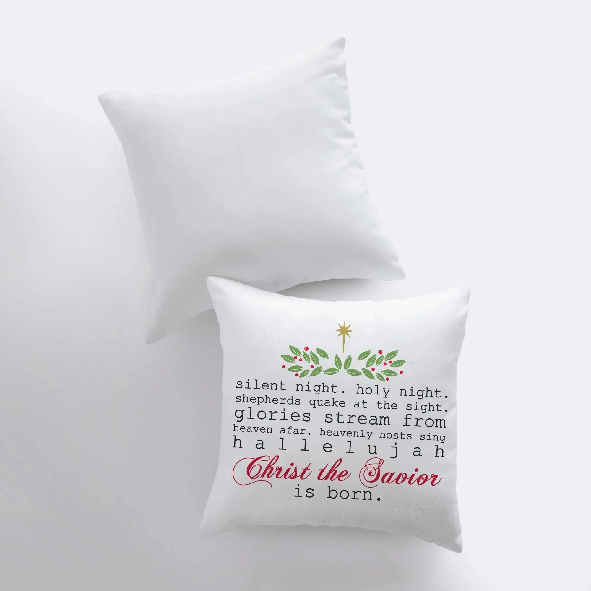 Silent Night | Merry Christmas | Throw Pillow | Christmas Pillow | Home Decor | Christmas Décor | Christmas tree | Christmas Gifts by UniikPillows - Image 4