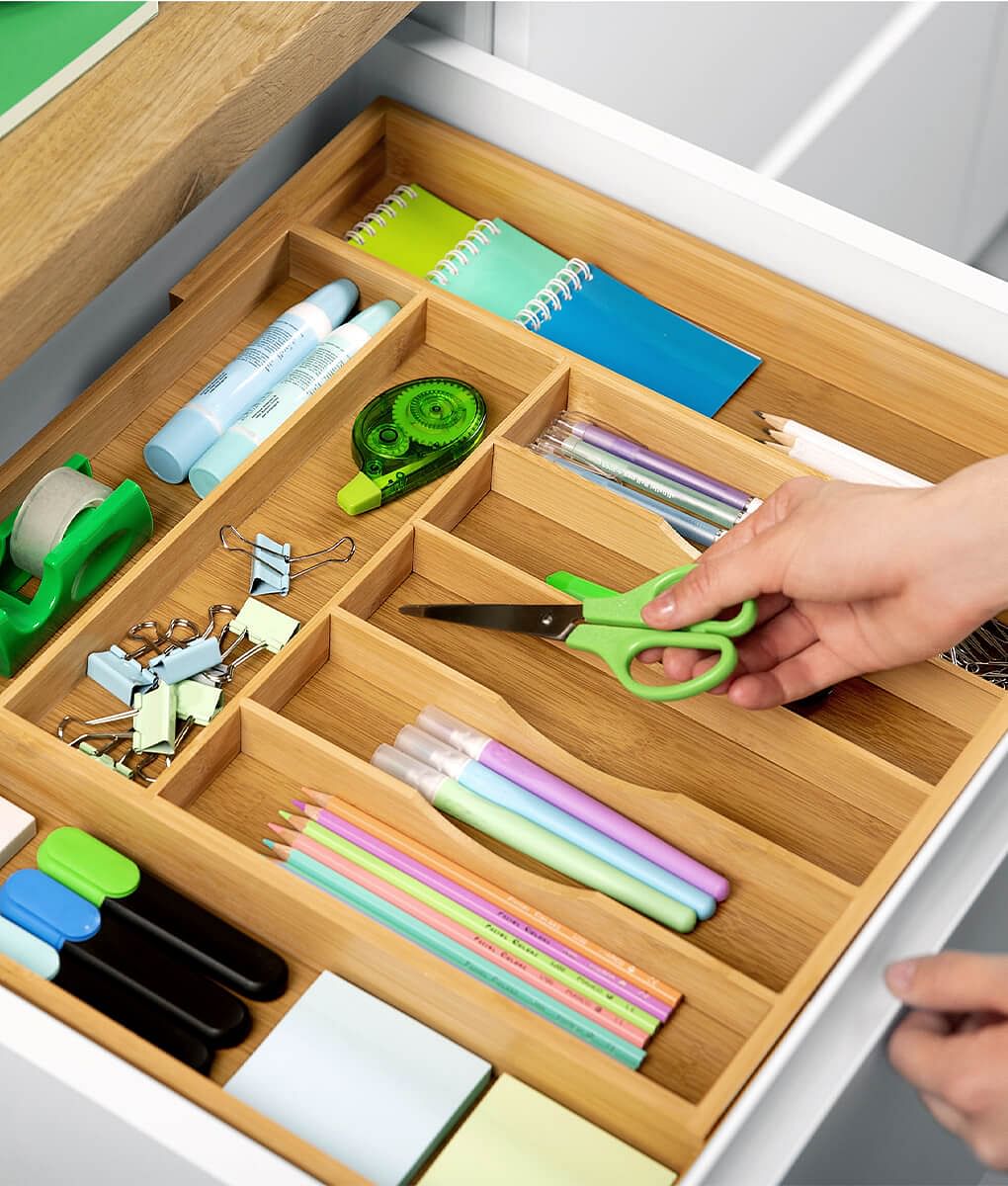 Silverware Drawer Organizer 9 Slots by Royal Craft Wood - Image 4