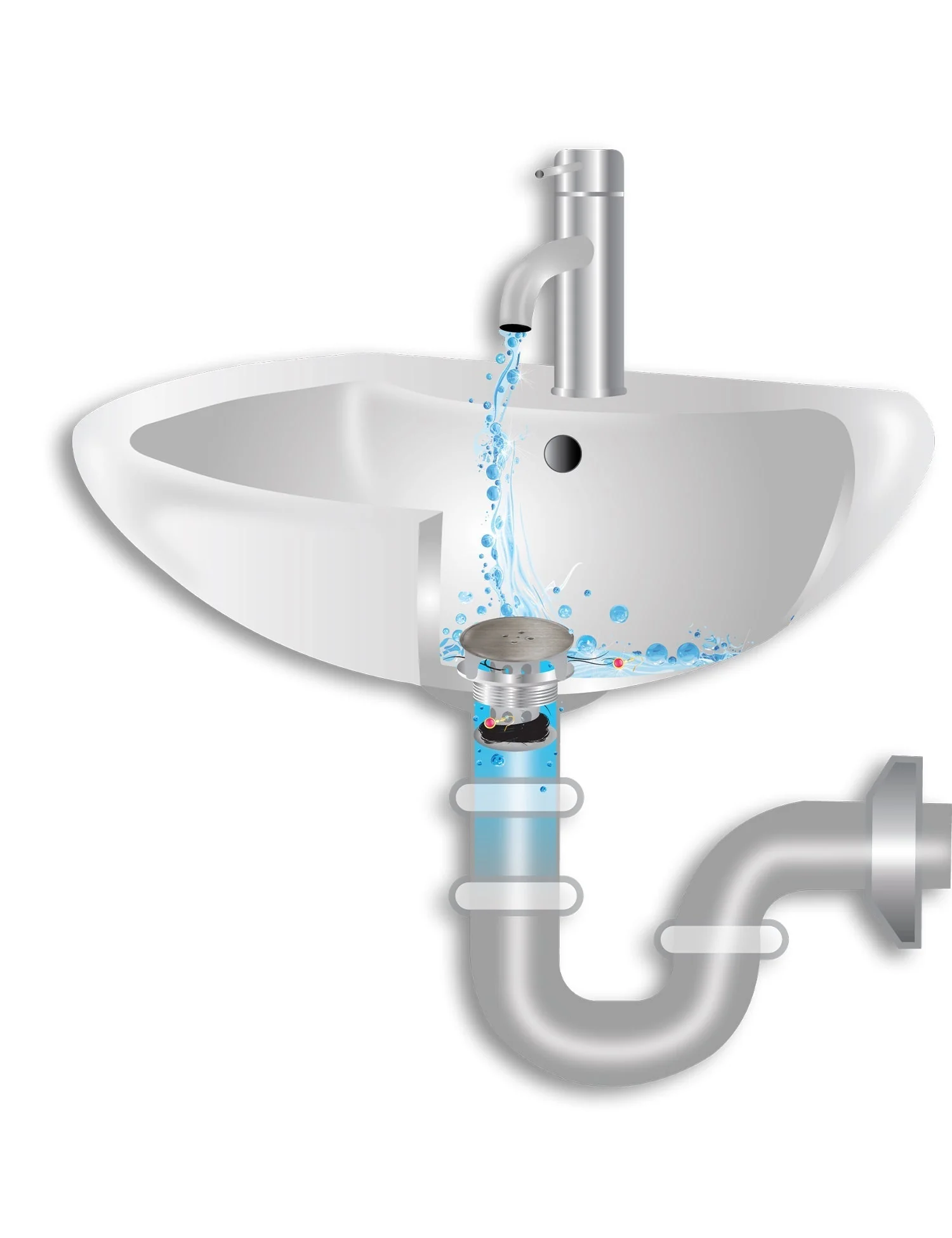 SinkShroom (Chrome Edition) The Hair Catcher That Prevents Clogged Bathroom Sink Drains by TubShroom.com - Image 2