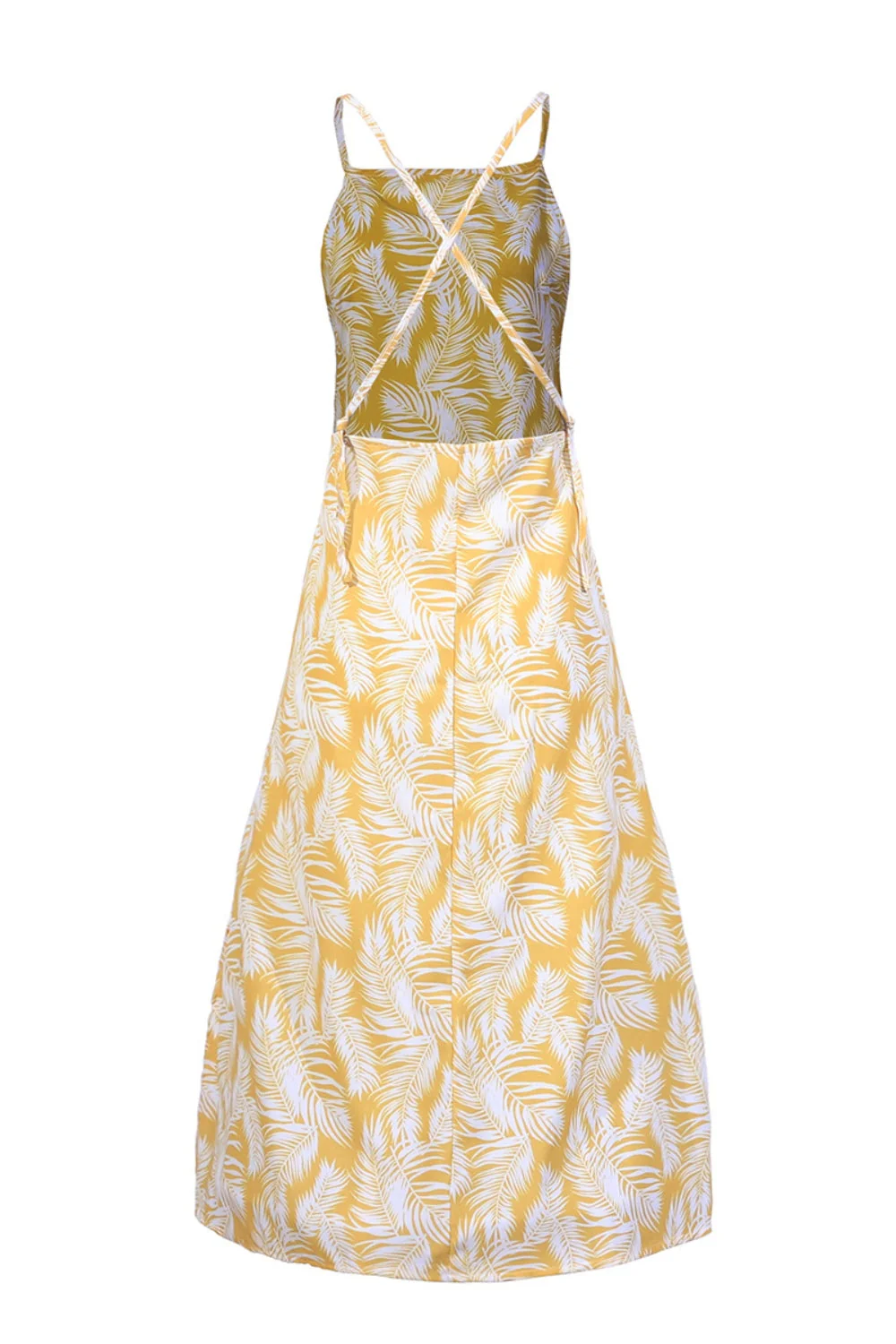 Slit Crisscross Printed Sleeveless Cami Dress - Image 5