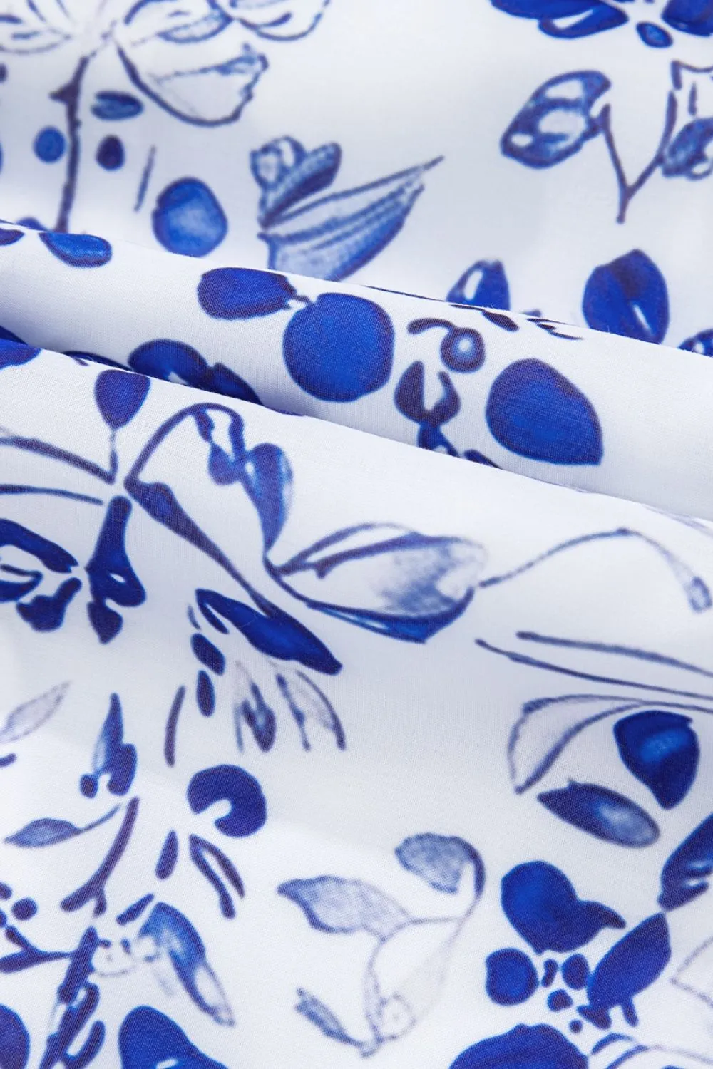Smocked Printed Square Neck Puff Sleeve Dress - Image 10