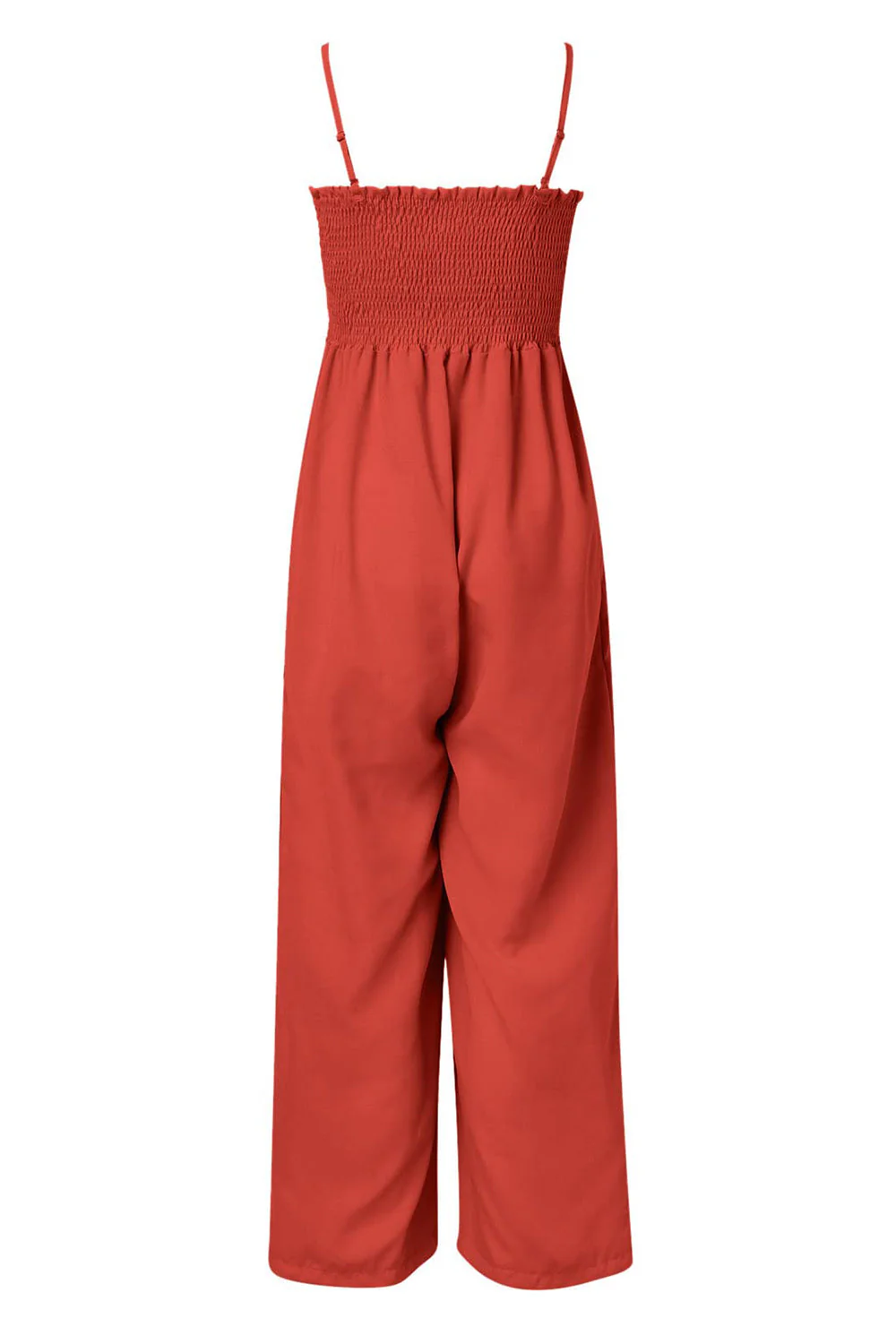 Smocked Spaghetti Strap Wide Leg Jumpsuit - Image 3
