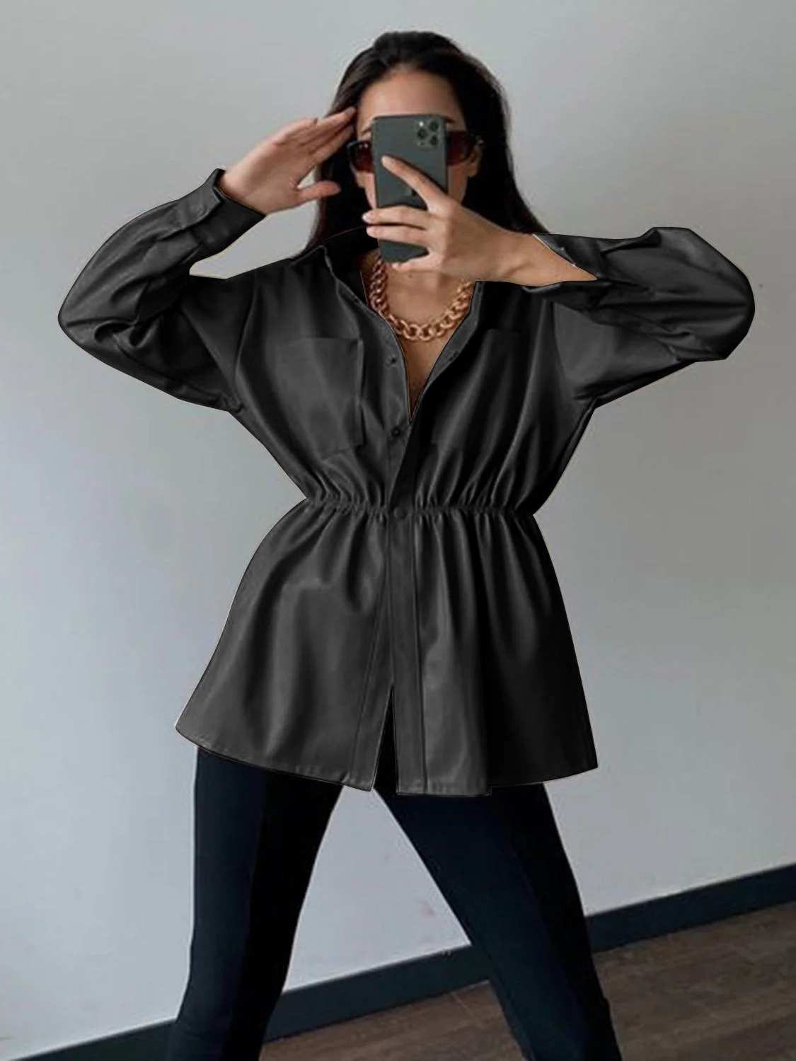 Snap Down Collared Jacket - Image 2