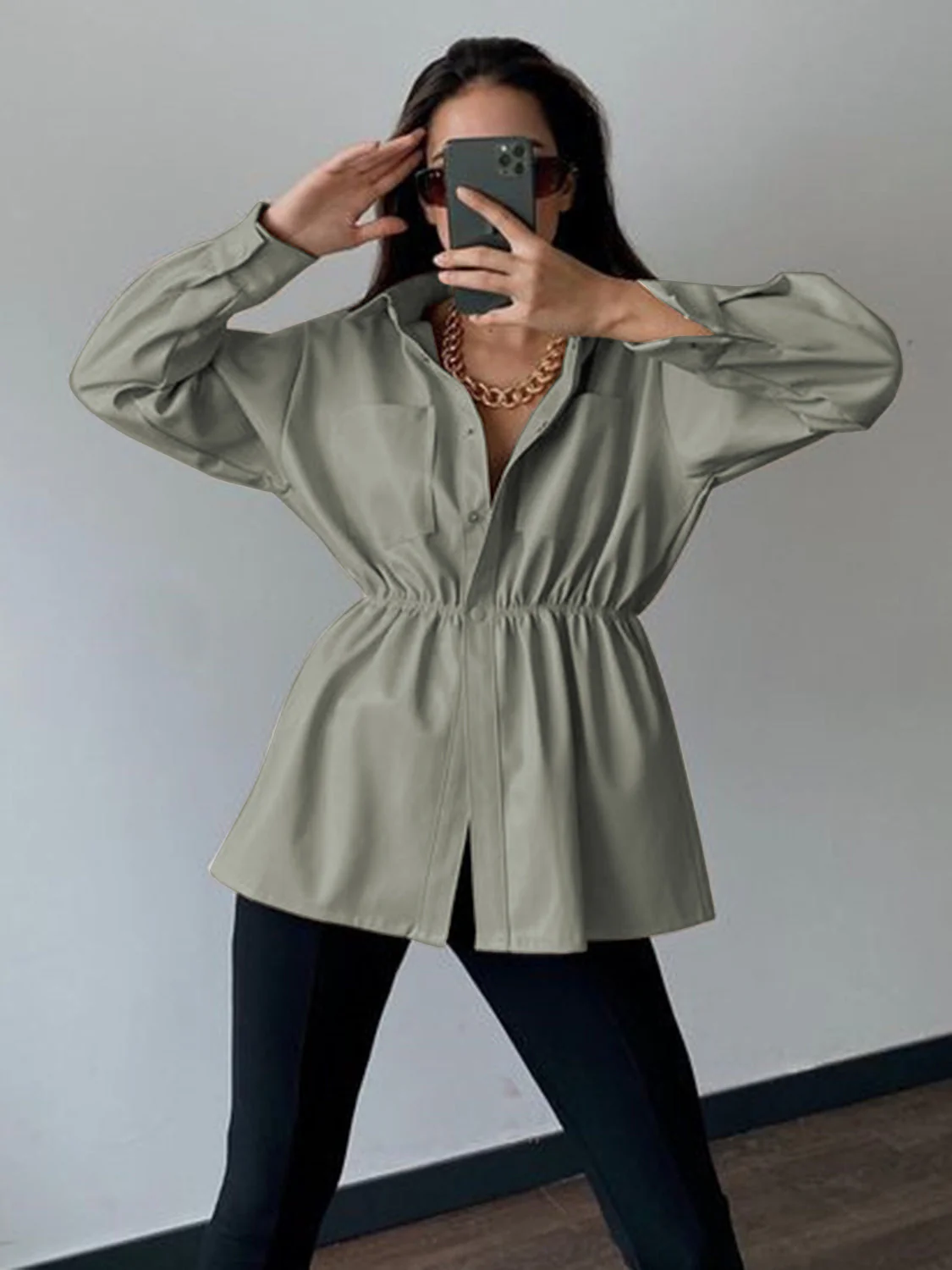 Snap Down Collared Jacket - Image 8