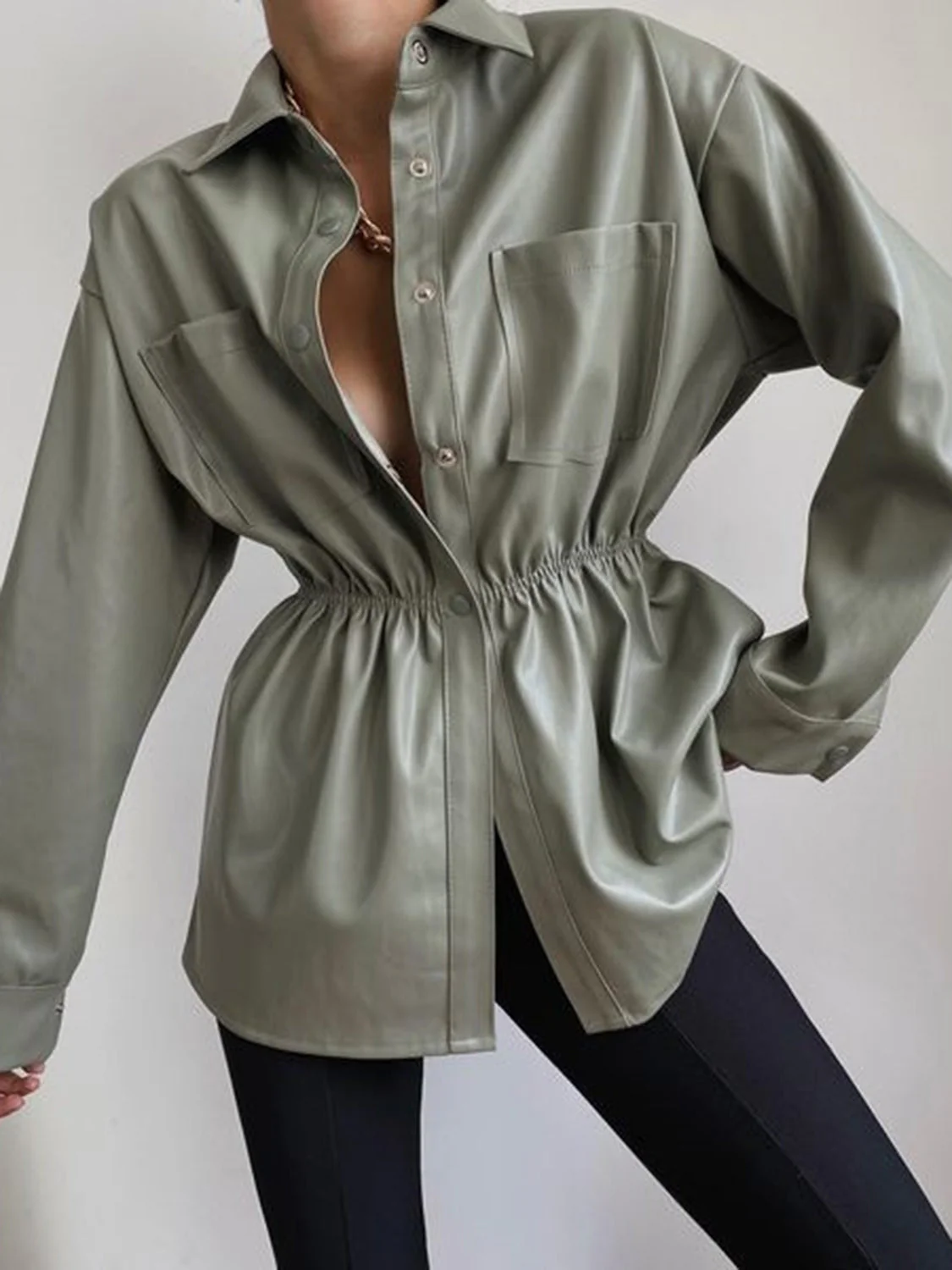 Snap Down Collared Jacket - Image 9