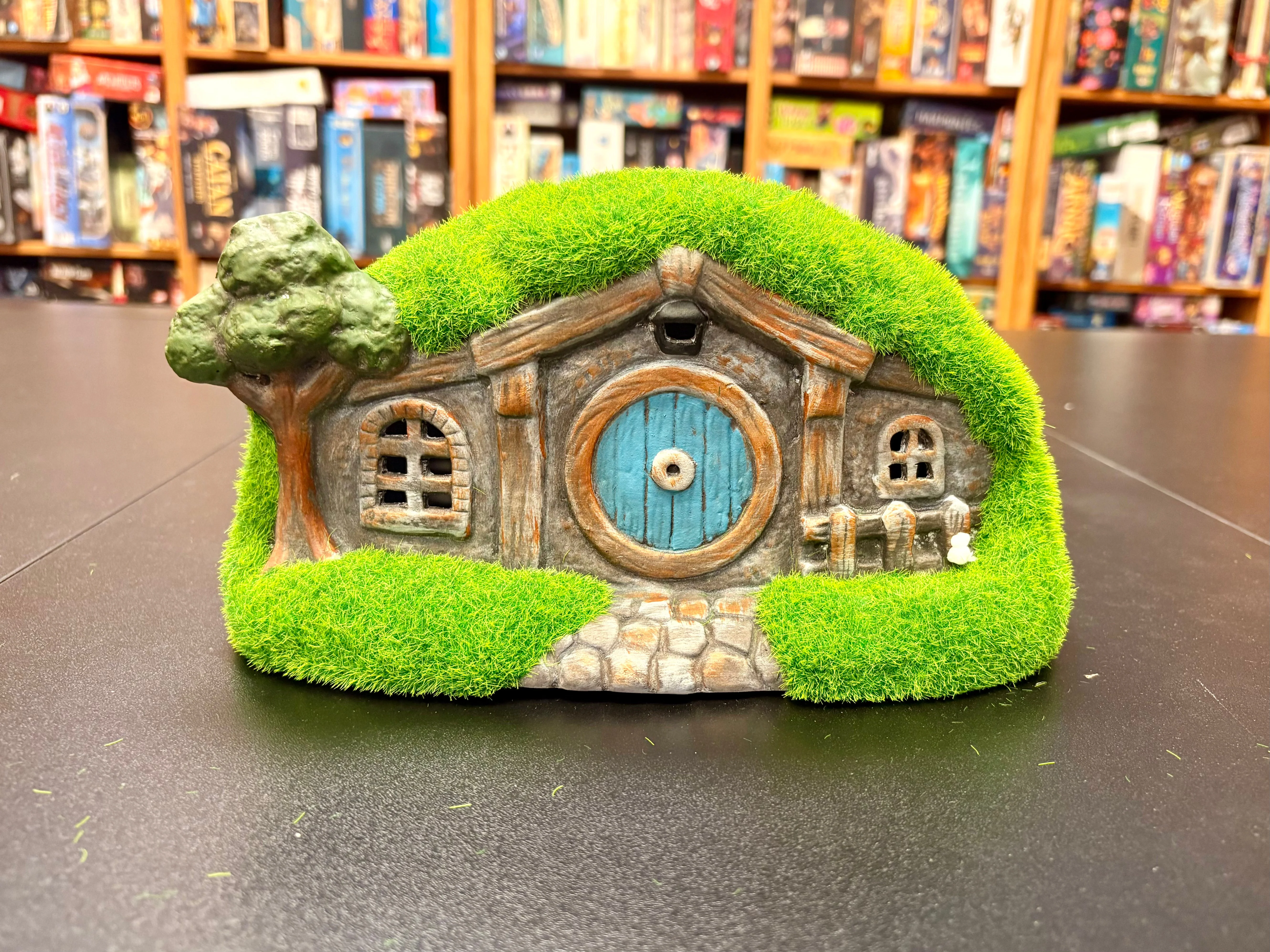 Solar Lighted Gnome Moss House - Set of 2 - Image 4