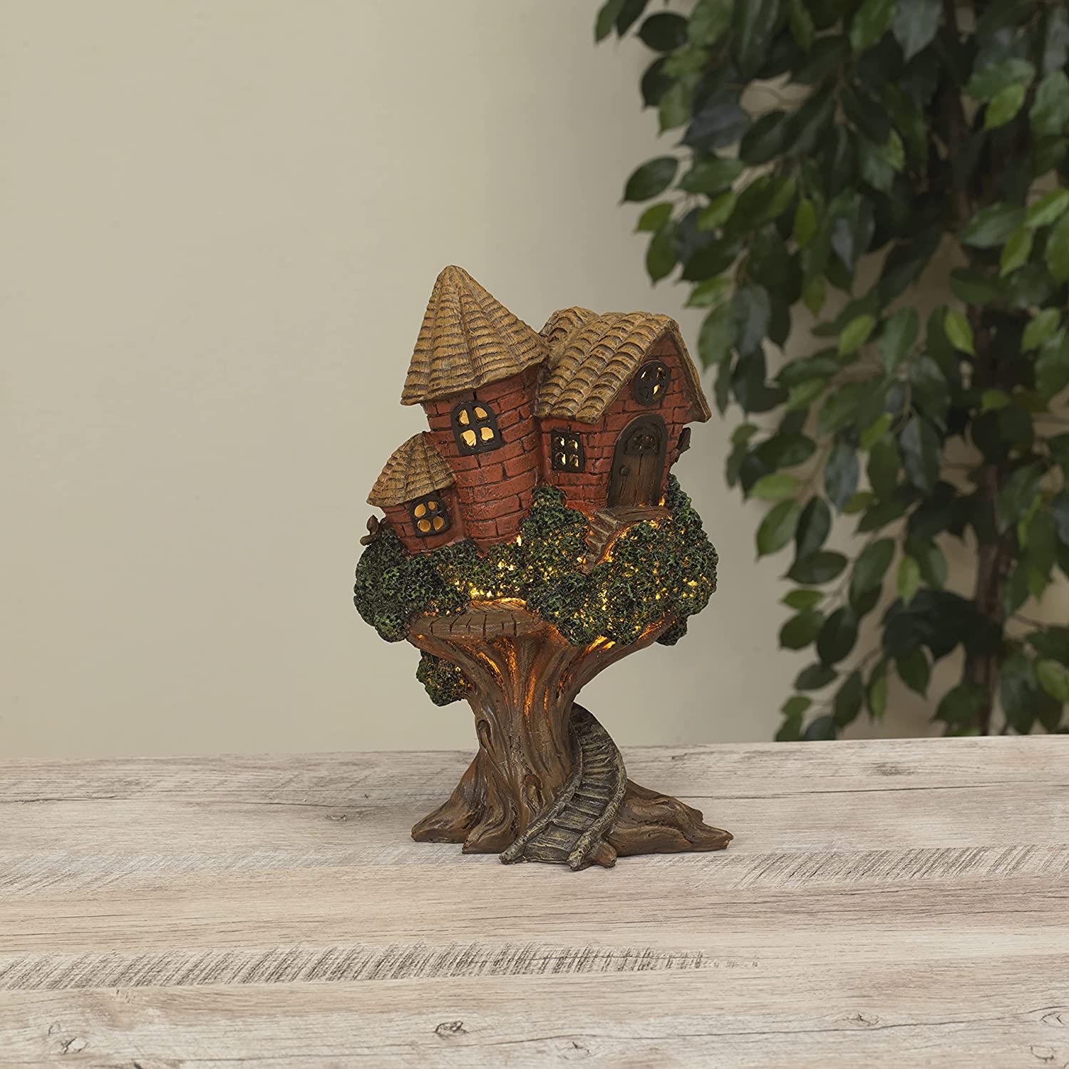 Solar Lighted Gnome Treehouse - Image 2