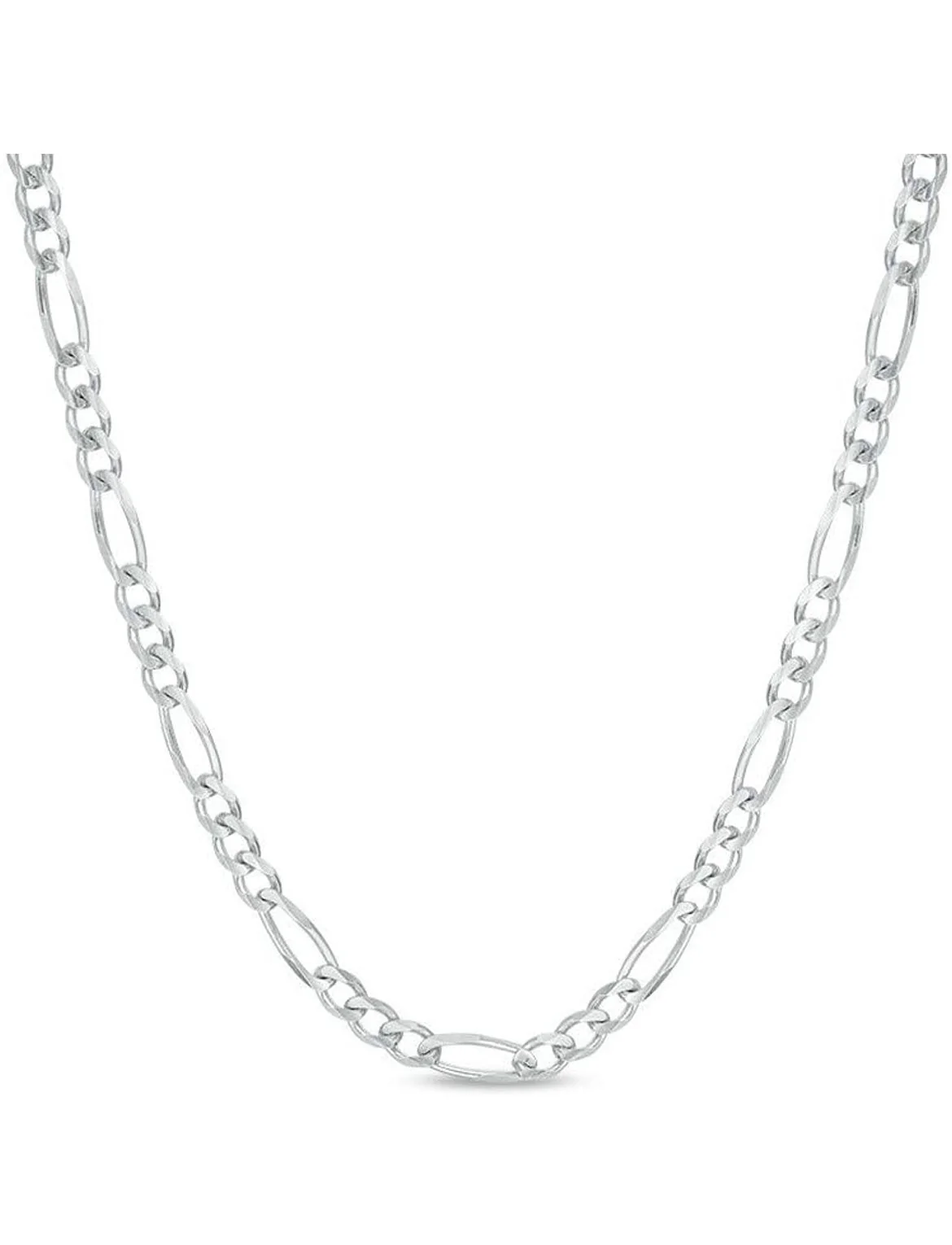 Solid Sterling Silver Thick 4MM Figaro Link Chain Unisex by Donatello Gian - Image 2