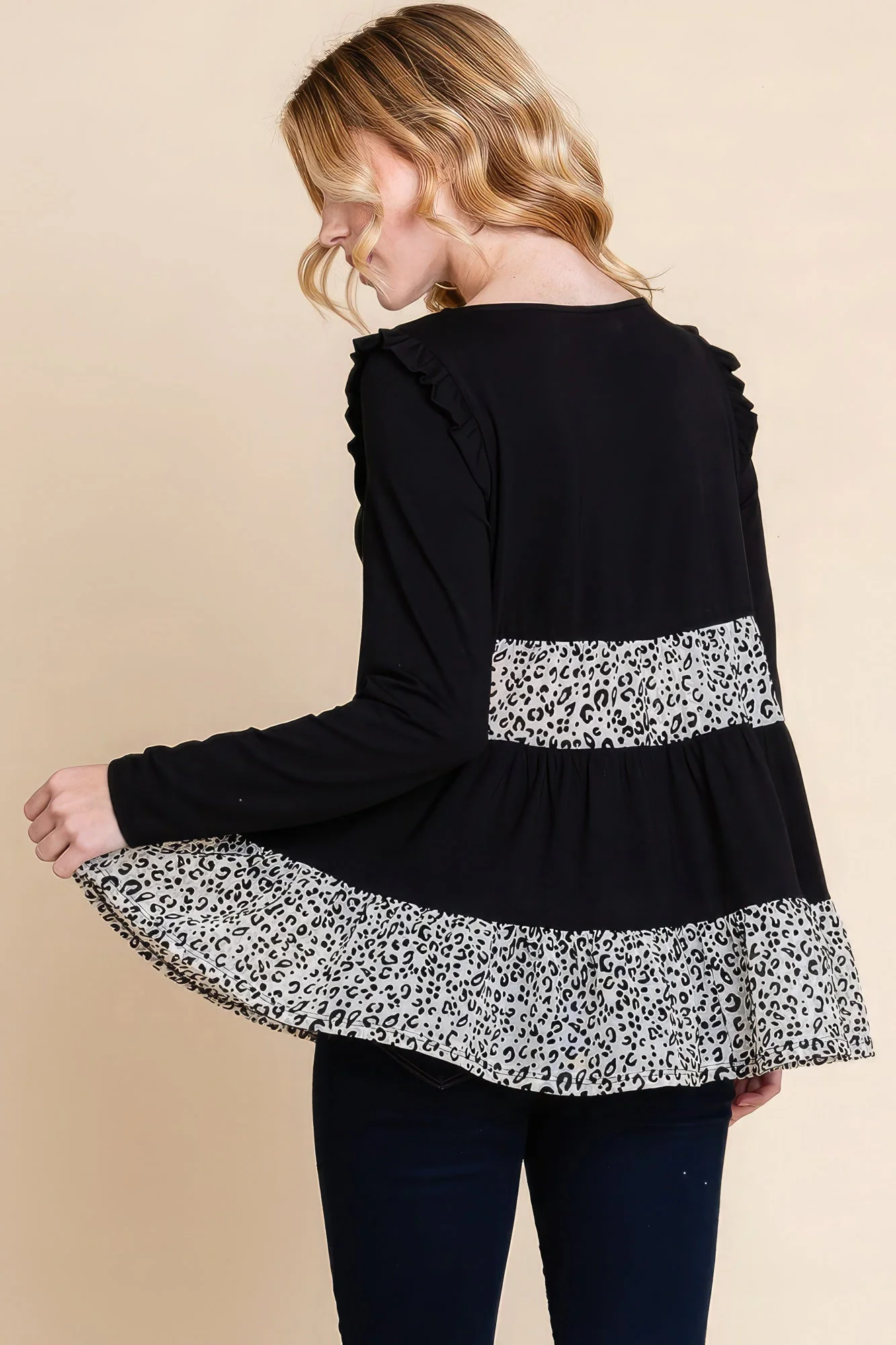 Solid Tiered Fashion Top - Image 7