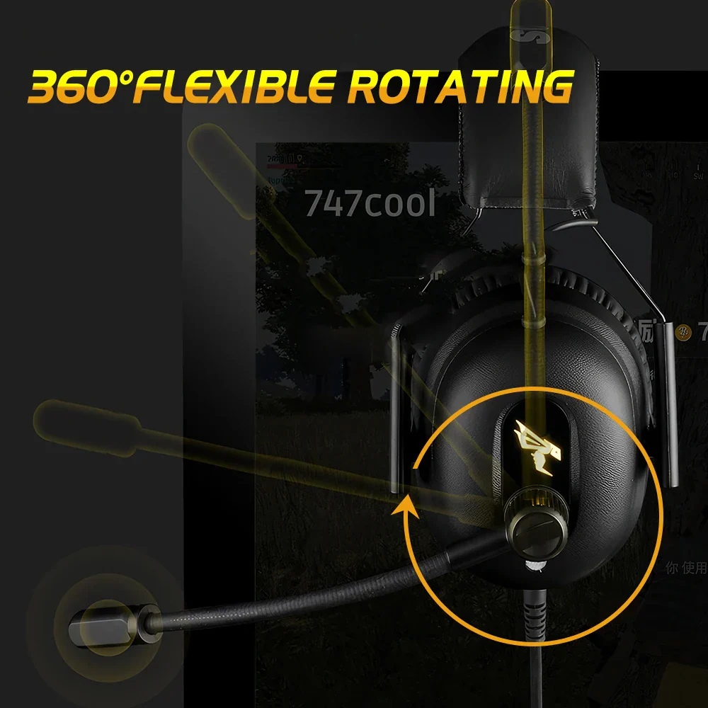 Somic/Mpow G936N 7.1 Surround Sound Gaming Headset for PS5/PS4/PC Computer Gamer Noise Cancelling Mic USB/3.5mm Wired Headphone - Image 3