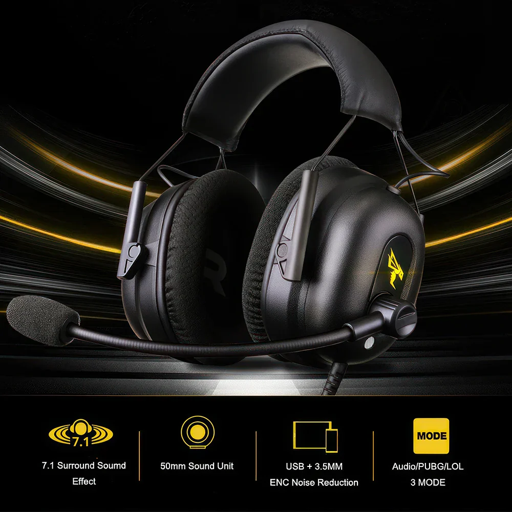 Somic/Mpow G936N 7.1 Surround Sound Gaming Headset for PS5/PS4/PC Computer Gamer Noise Cancelling Mic USB/3.5mm Wired Headphone - Image 5