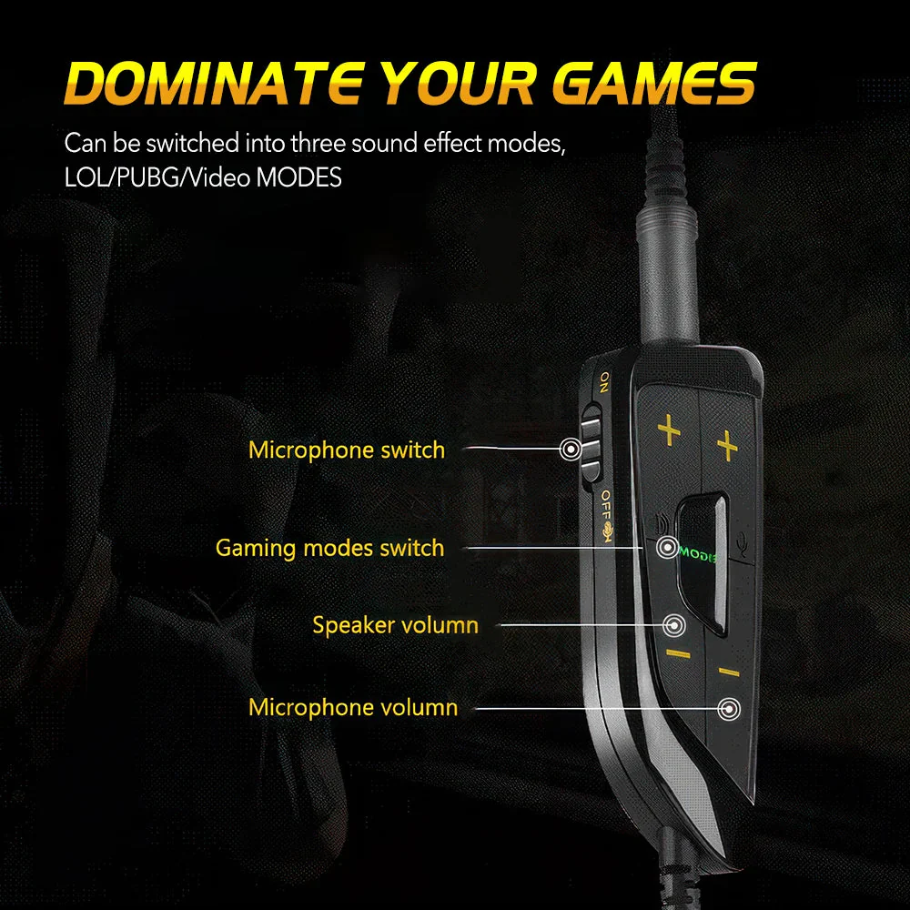 Somic/Mpow G936N 7.1 Surround Sound Gaming Headset for PS5/PS4/PC Computer Gamer Noise Cancelling Mic USB/3.5mm Wired Headphone - Image 8
