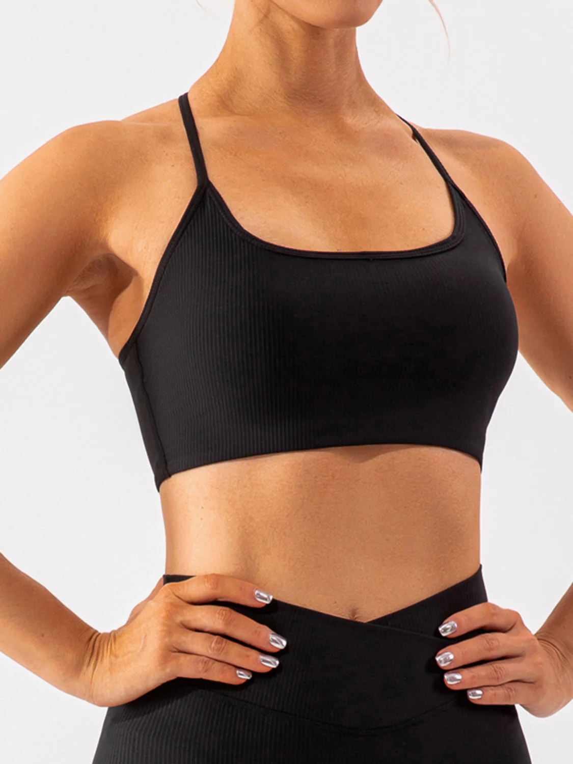 Spaghetti Strap Active Bra - Image 18