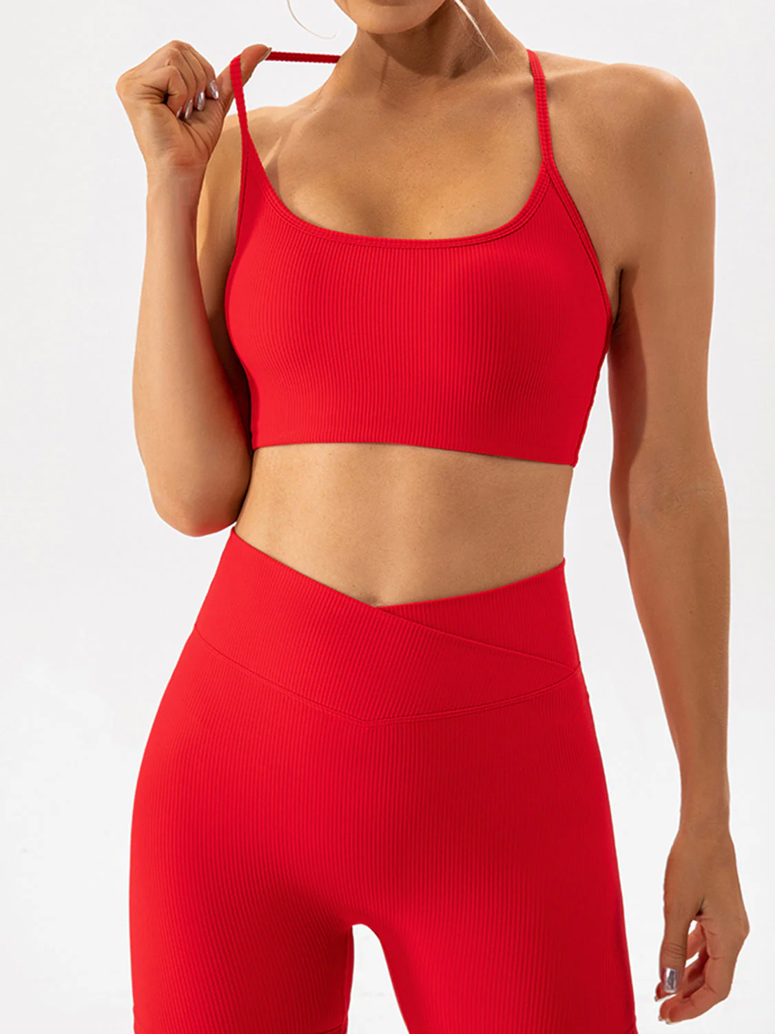 Spaghetti Strap Active Bra - Image 8