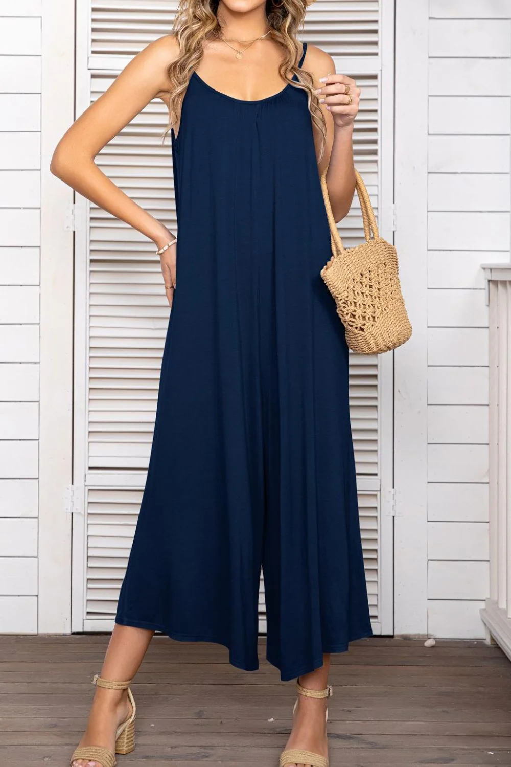 Spaghetti Strap Scoop Neck Jumpsuit - Image 11