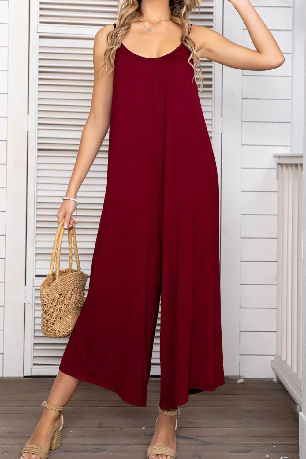 Spaghetti Strap Scoop Neck Jumpsuit - Image 13