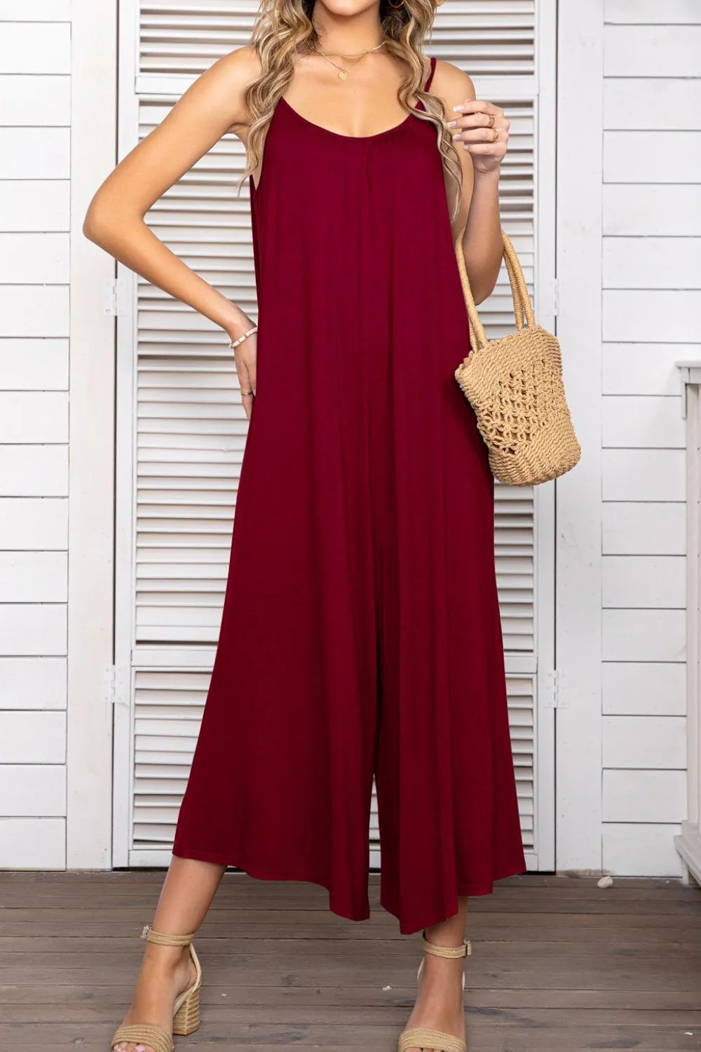 Spaghetti Strap Scoop Neck Jumpsuit - Image 14