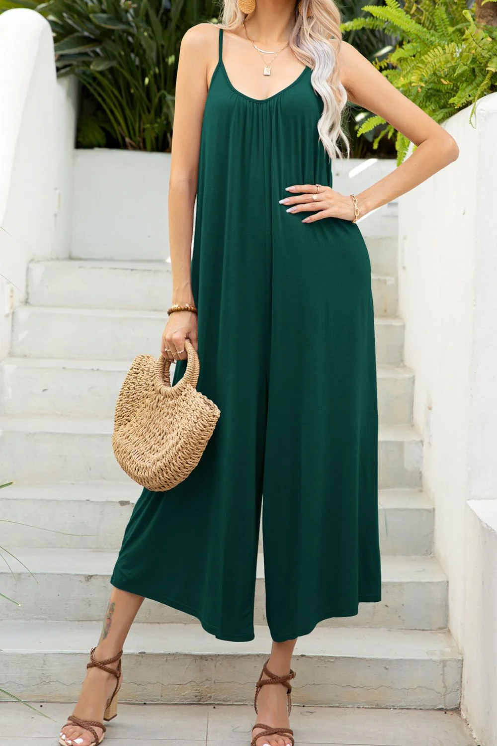 Spaghetti Strap Scoop Neck Jumpsuit - Image 5