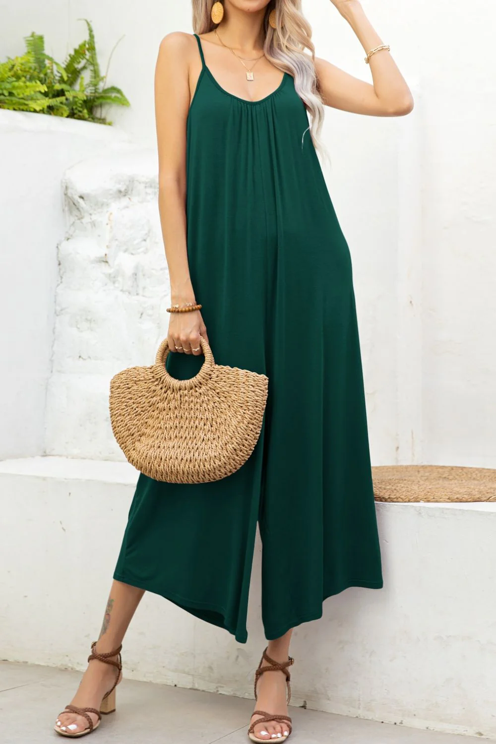 Spaghetti Strap Scoop Neck Jumpsuit - Image 7