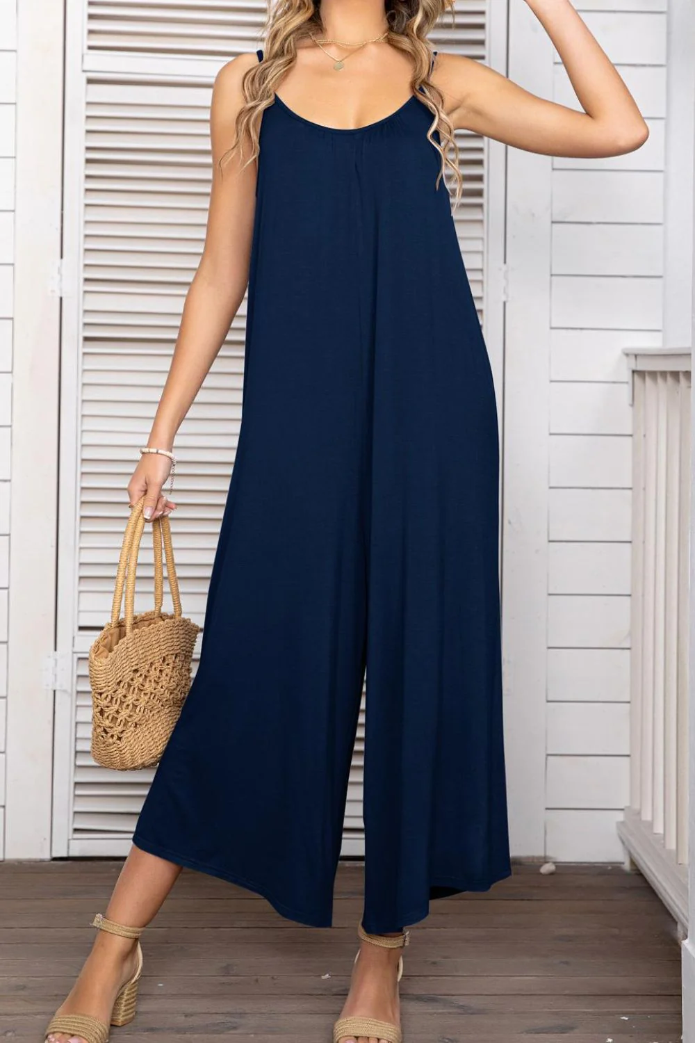 Spaghetti Strap Scoop Neck Jumpsuit - Image 9