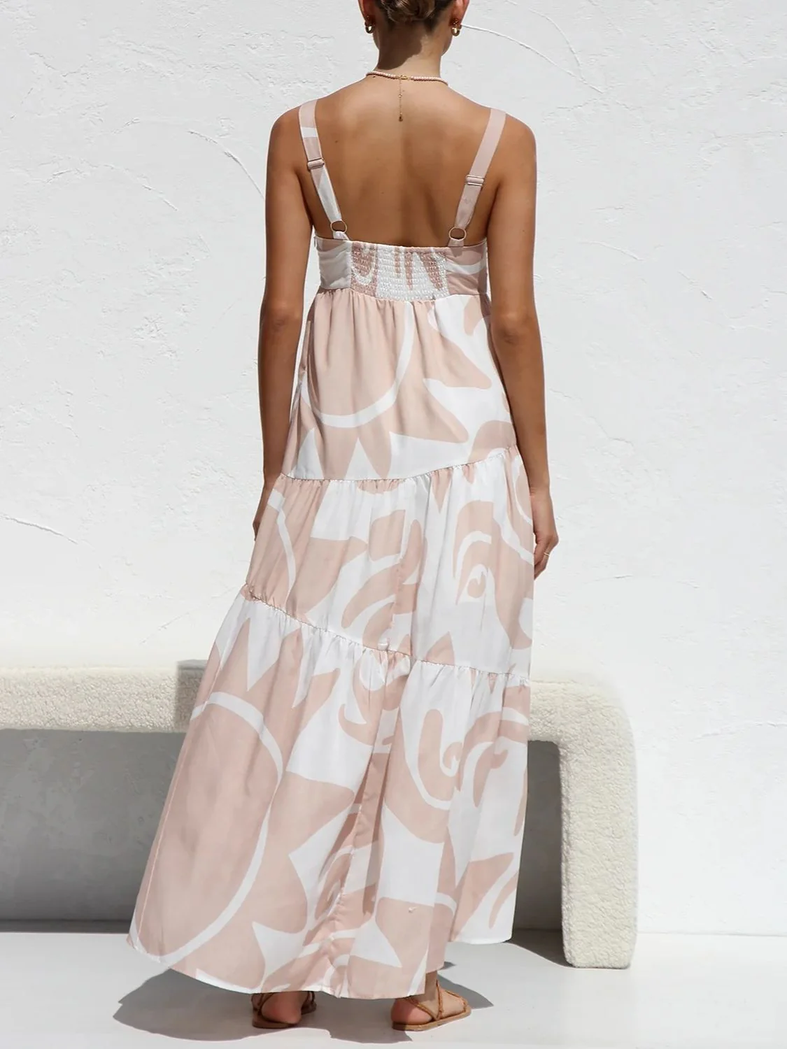 Square Neck Wide Strap Maxi Dress - Image 7