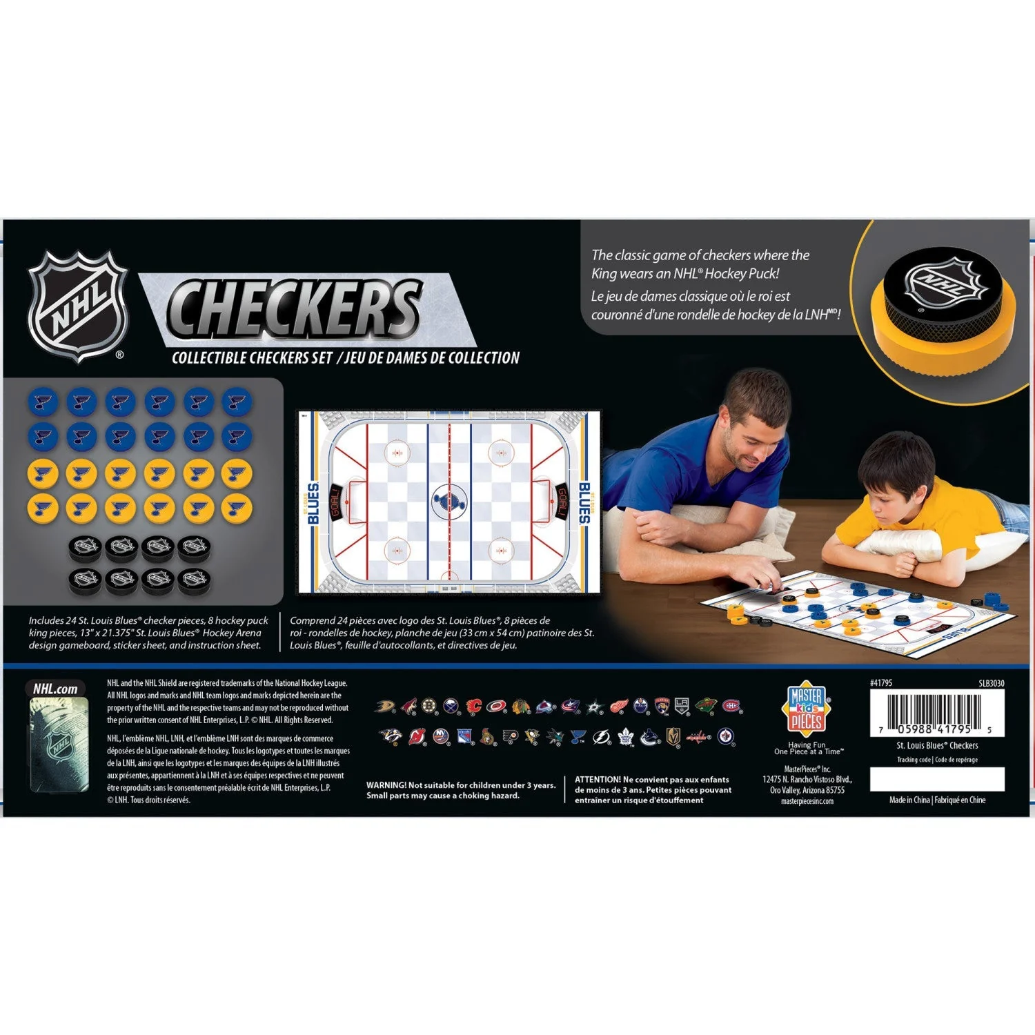 St. Louis Blues Checkers Board Game by MasterPieces Puzzle Company INC - Image 3