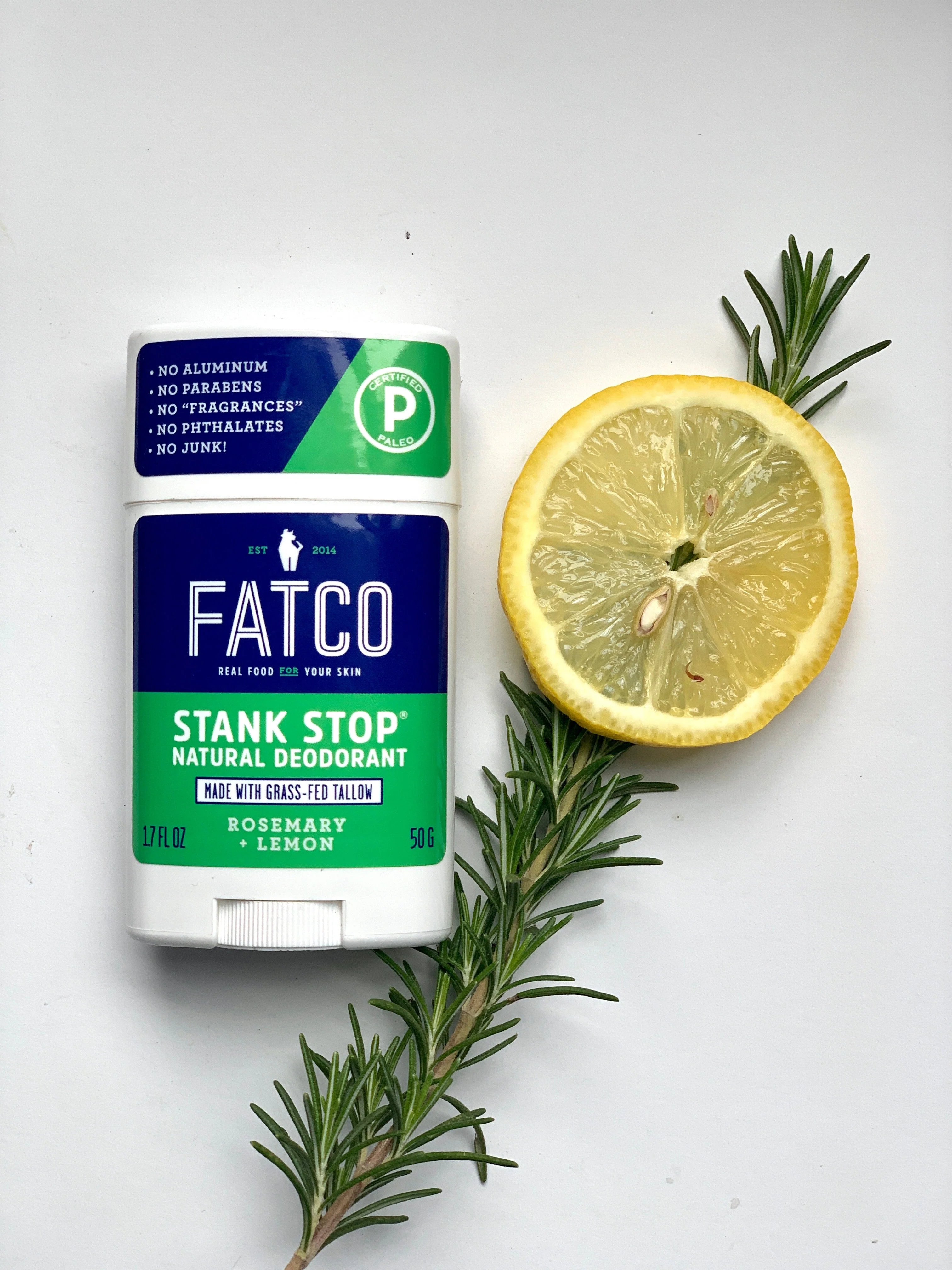 Stank Stop Deodorant Stick, Rosemary+Lemon, 1.7 Oz by FATCO Skincare Products - Image 2