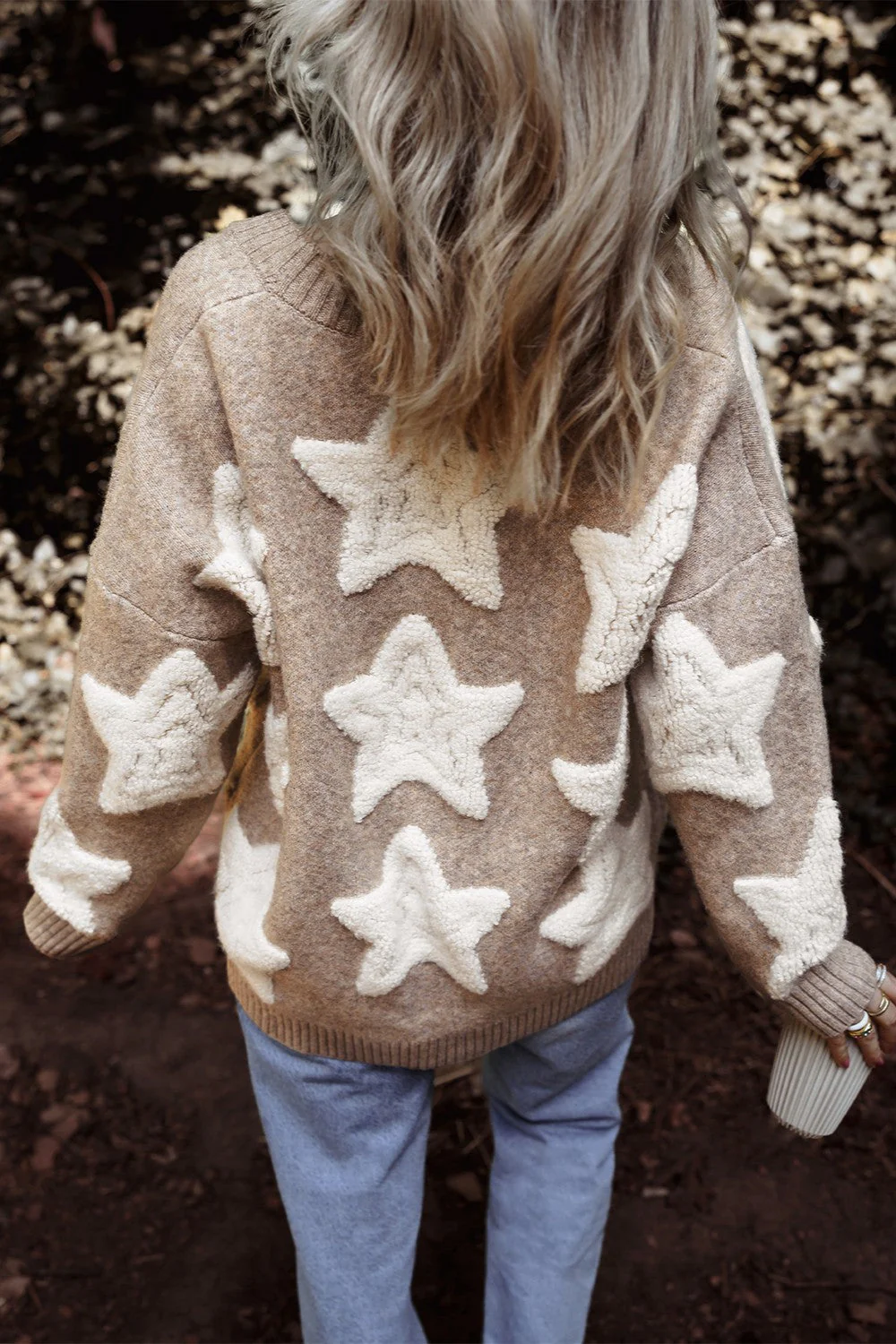 Star Button Up Long Sleeve Cardigan - Image 4