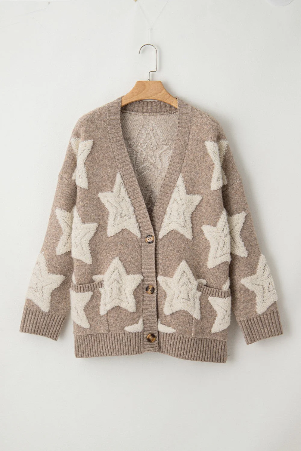 Star Button Up Long Sleeve Cardigan - Image 7