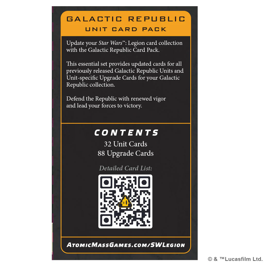 Star Wars Legion: Galactic Republic Unit Card Pack - Image 2