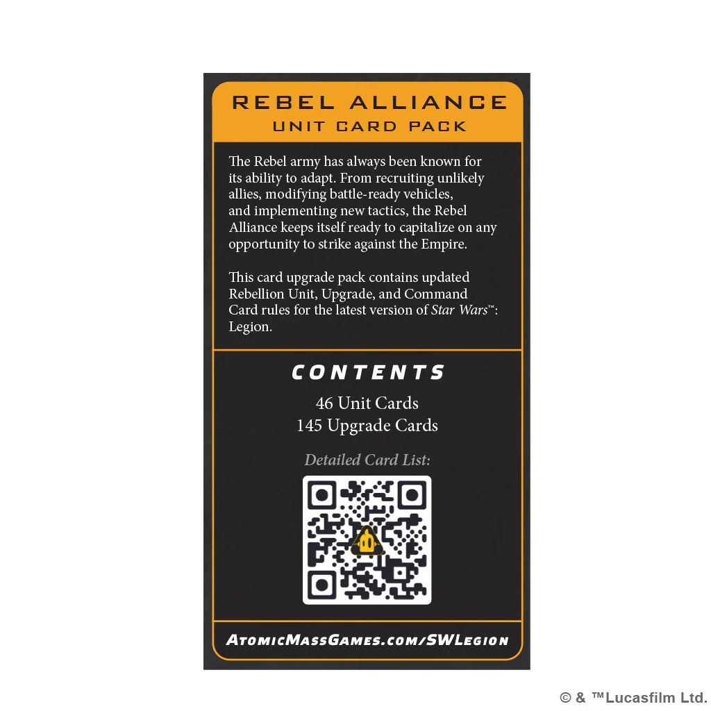 Star Wars Legion: Rebel Alliance Unit Card Pack - Image 2