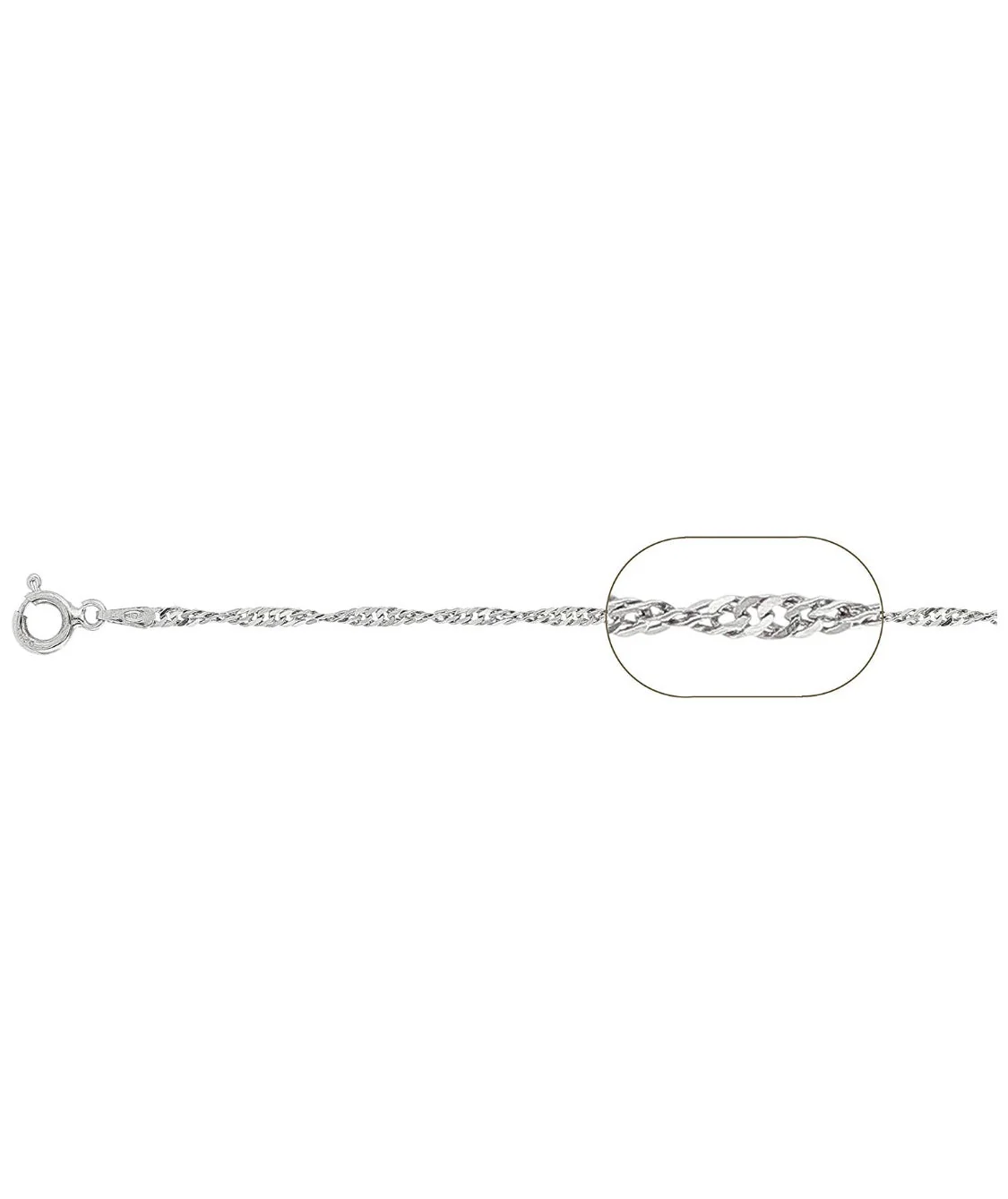 Sterling Silver 2MM Diamond Cut Singapore Link Chain Necklace by Donatello Gian - Image 2