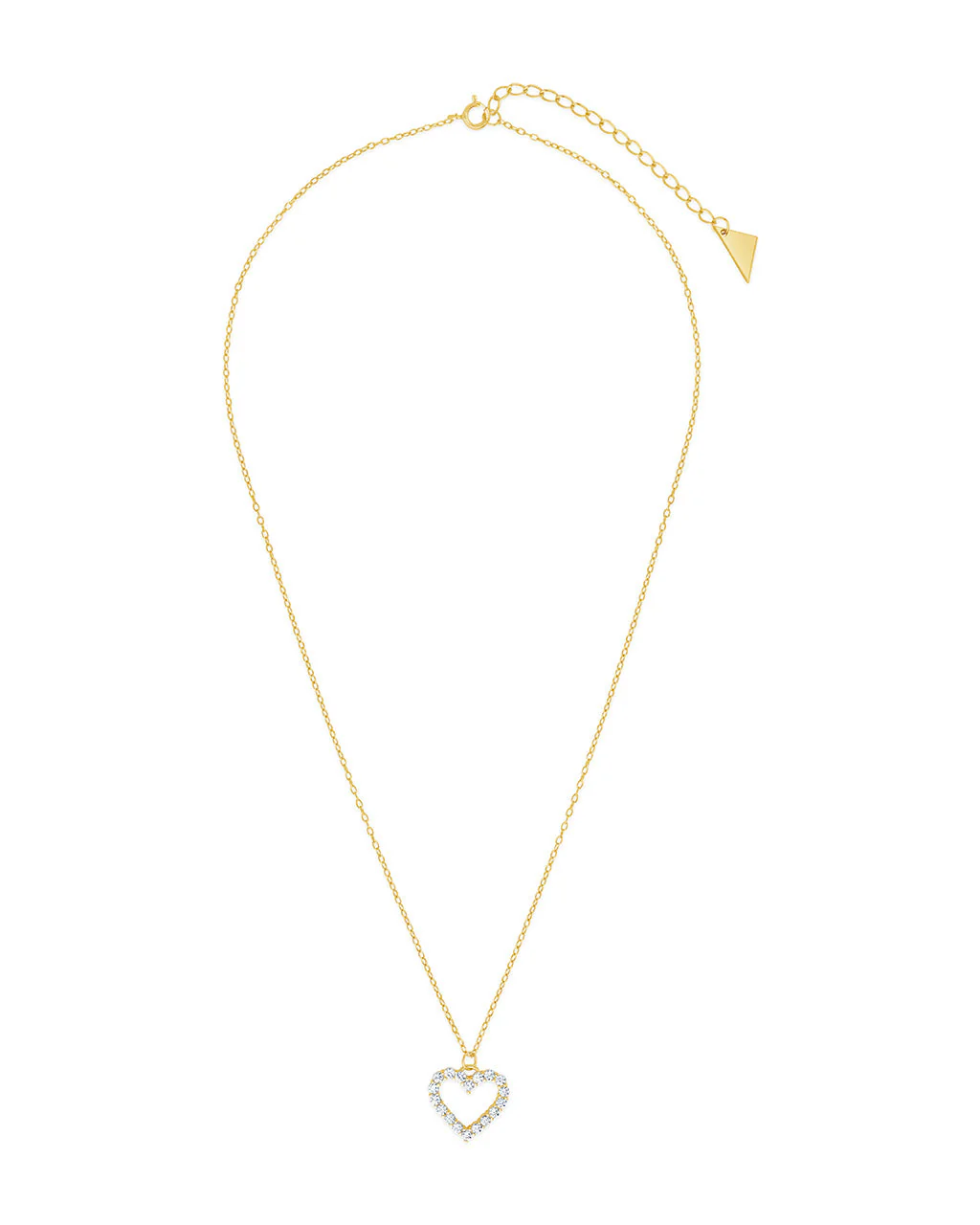 Sterling Silver Cubic Zirconia Outline Heart Pendant Necklace by Sterling Forever - Image 4
