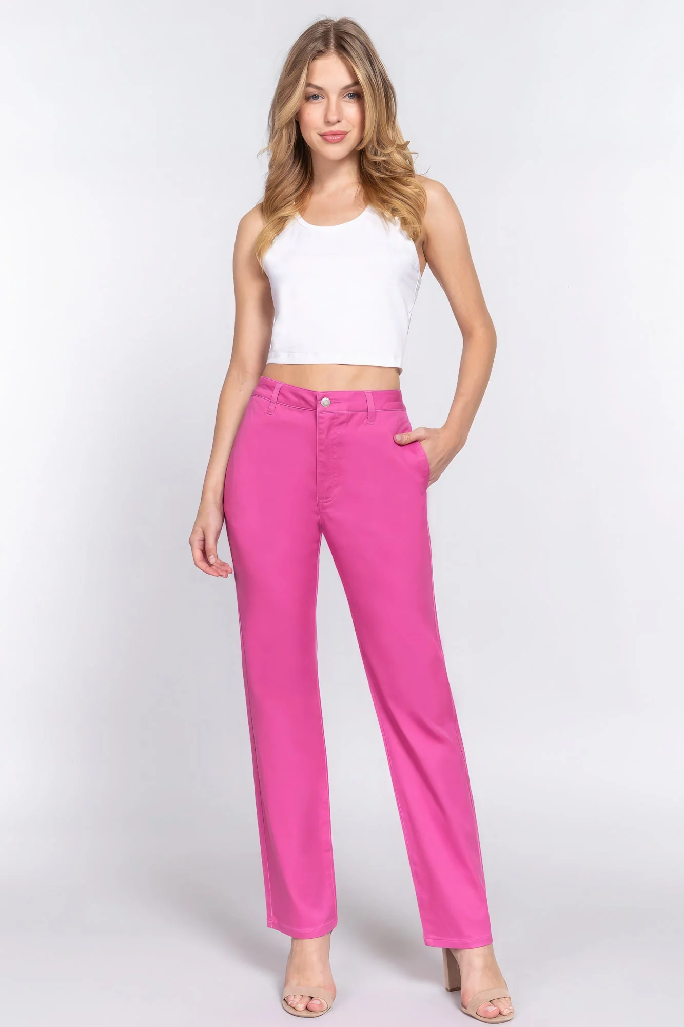 Straight Fit Twill Long Pants - Image 2