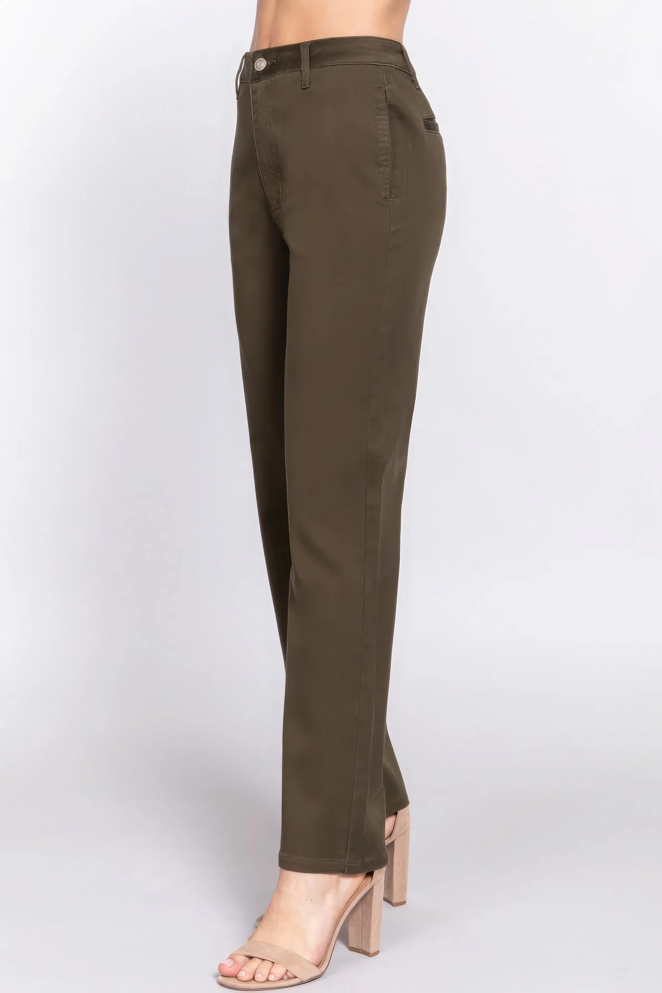 Straight Fit Twill Long Pants - Image 3