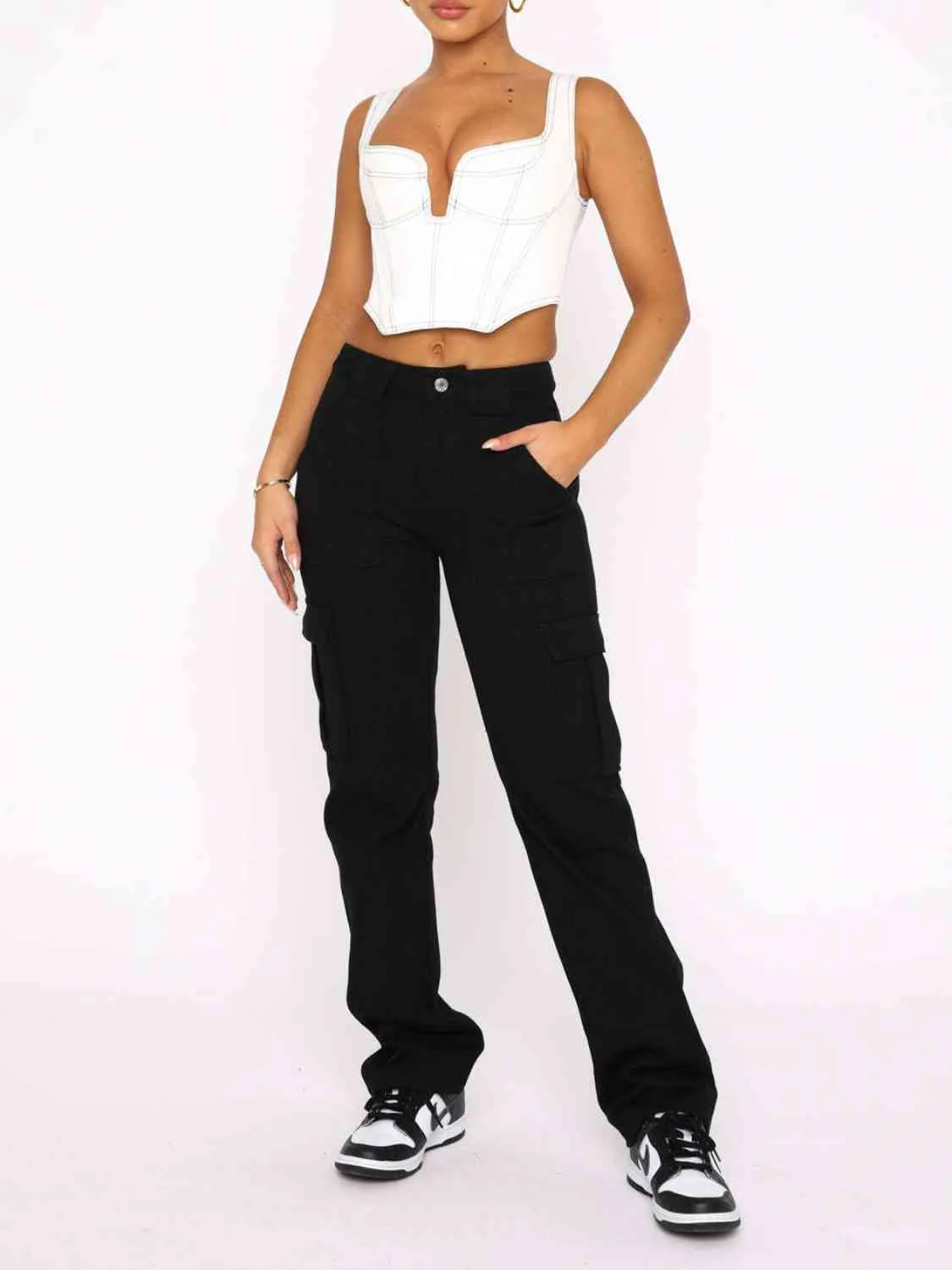 Straight Leg Cargo Pants - Image 3