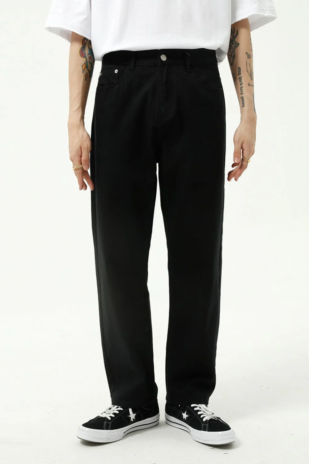 Straight Leg Jeans with Pockets - Image 2