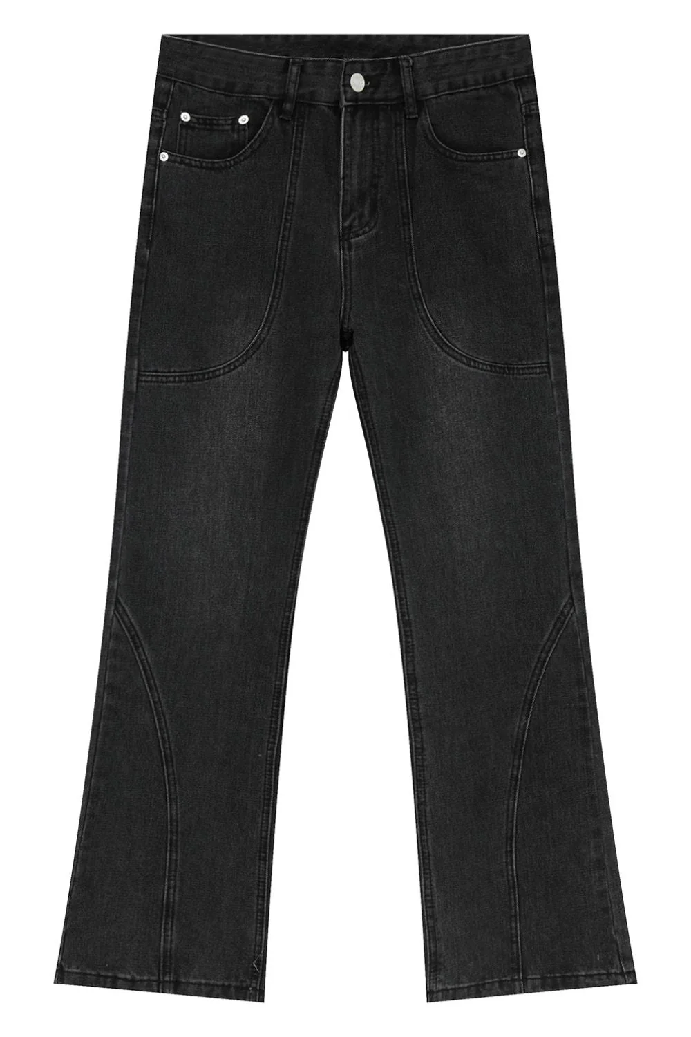 Straight-Leg Jeans with Stitch Detail - Image 6