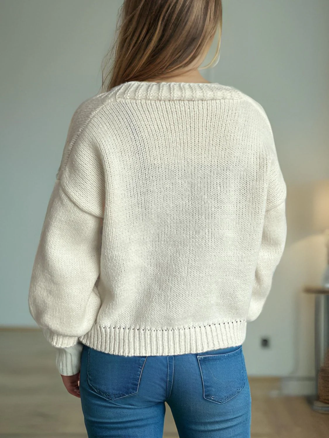 Strawberry Button Down Long Sleeve Cardigan - Image 6