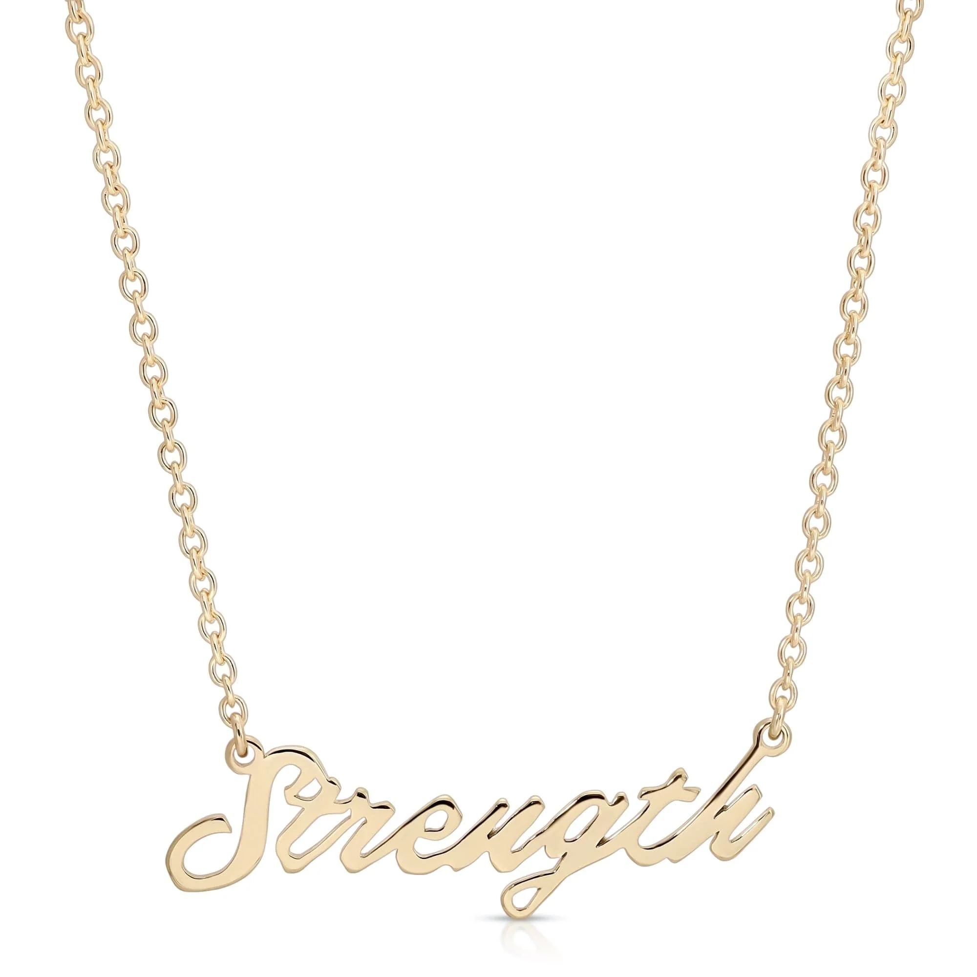 Strength Script Necklace by eklexic jewelry - Image 2