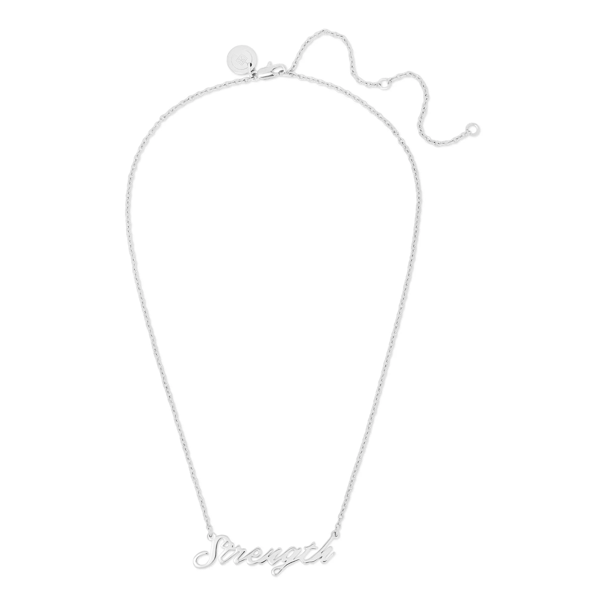 Strength Script Necklace by eklexic jewelry - Image 3