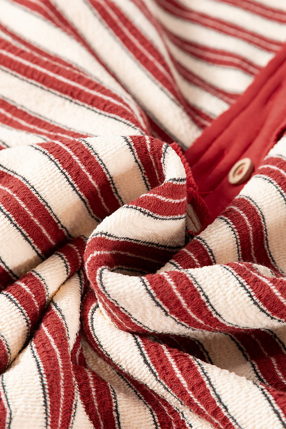 Stripe Johnny Collar Drop Shoulder Sweatshirt - Image 10
