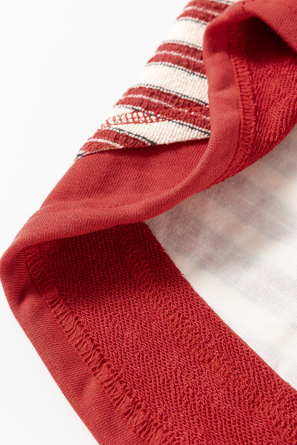 Stripe Johnny Collar Drop Shoulder Sweatshirt - Image 12