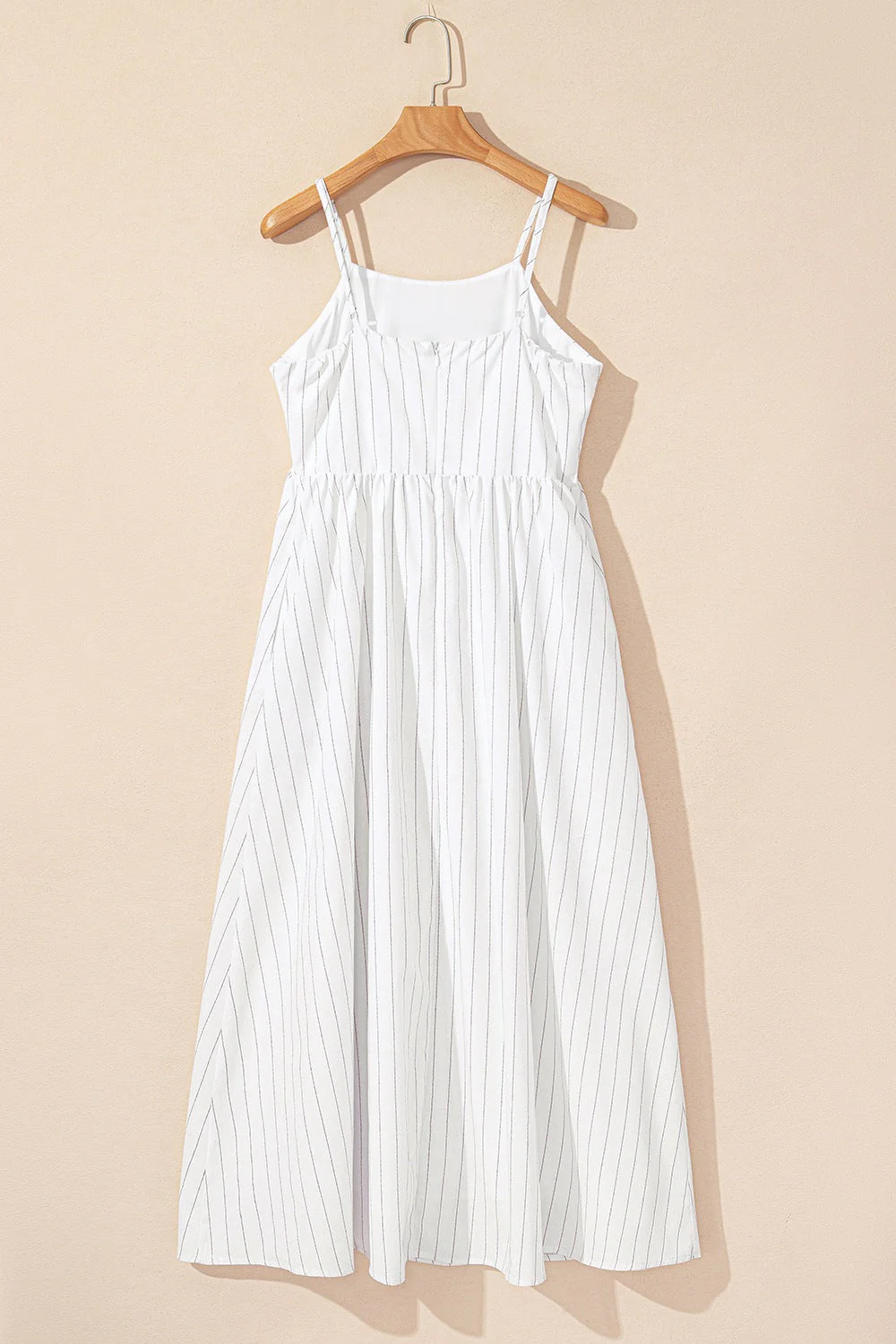 Stripe Square Neck Cami Dress with Pockets - Image 6