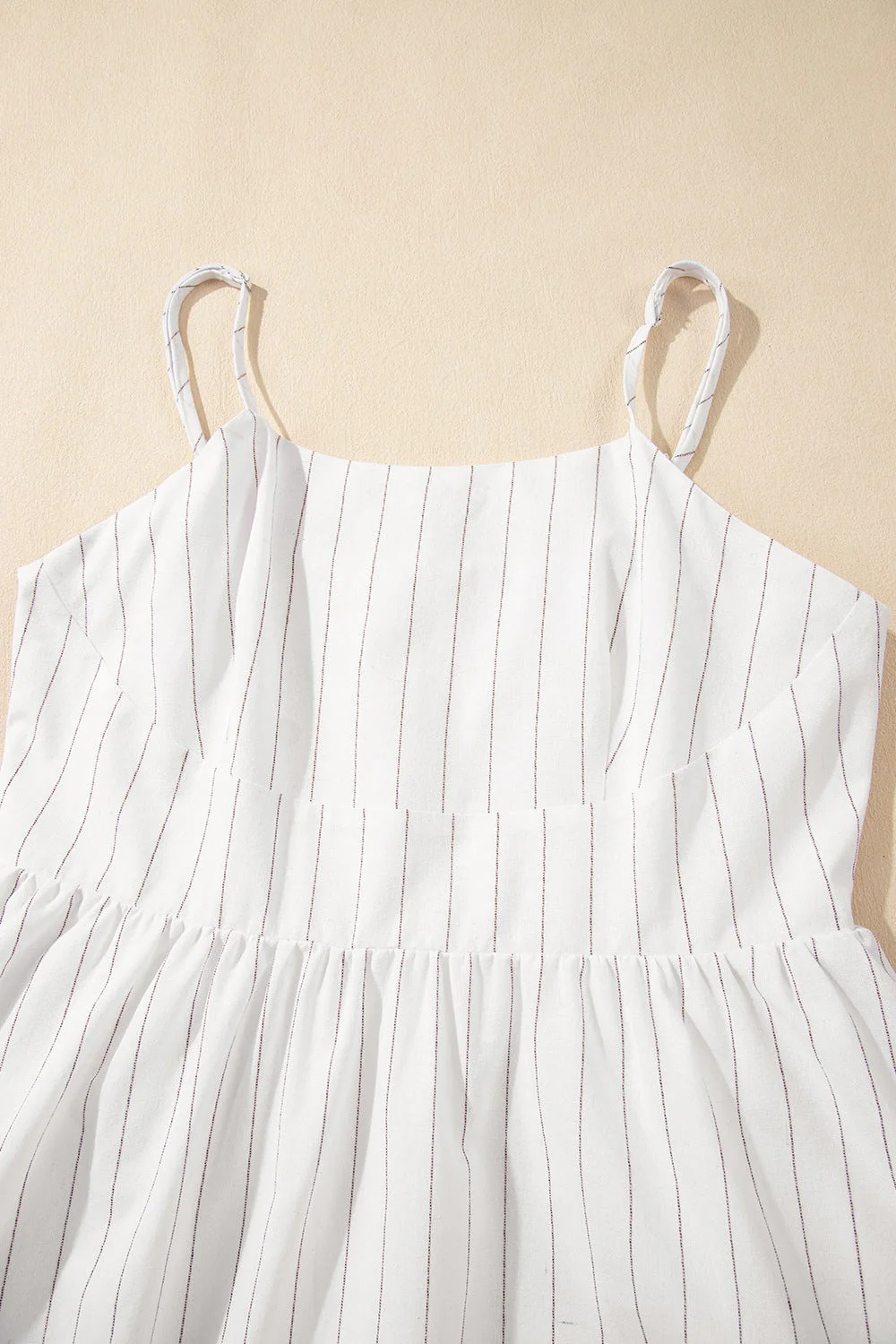 Stripe Square Neck Cami Dress with Pockets - Image 7