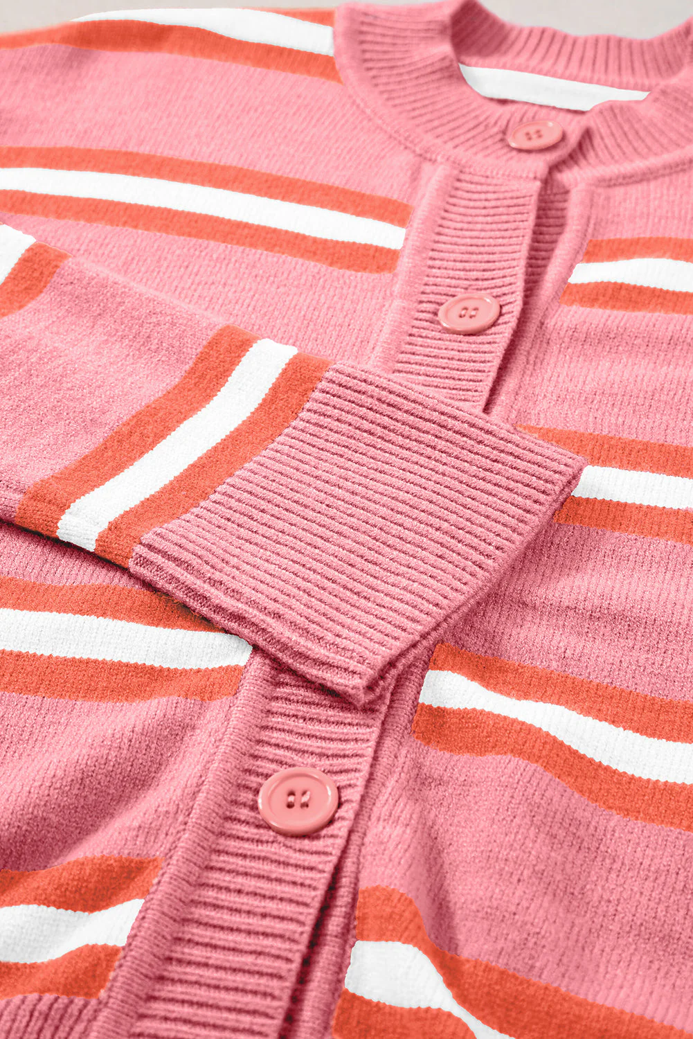 Striped Button Down Long Sleeve Cardigan - Image 10