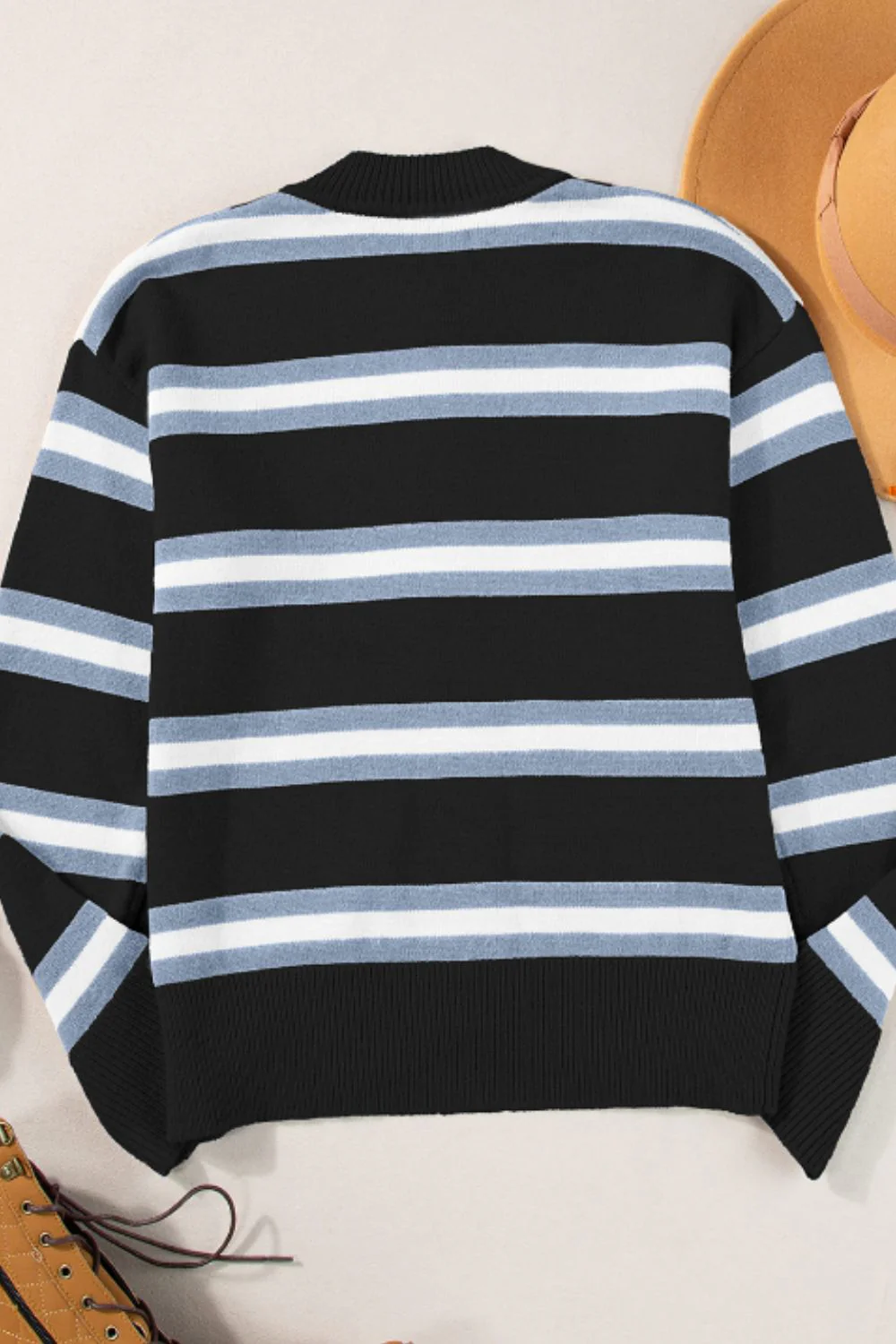 Striped Button Down Long Sleeve Cardigan - Image 19